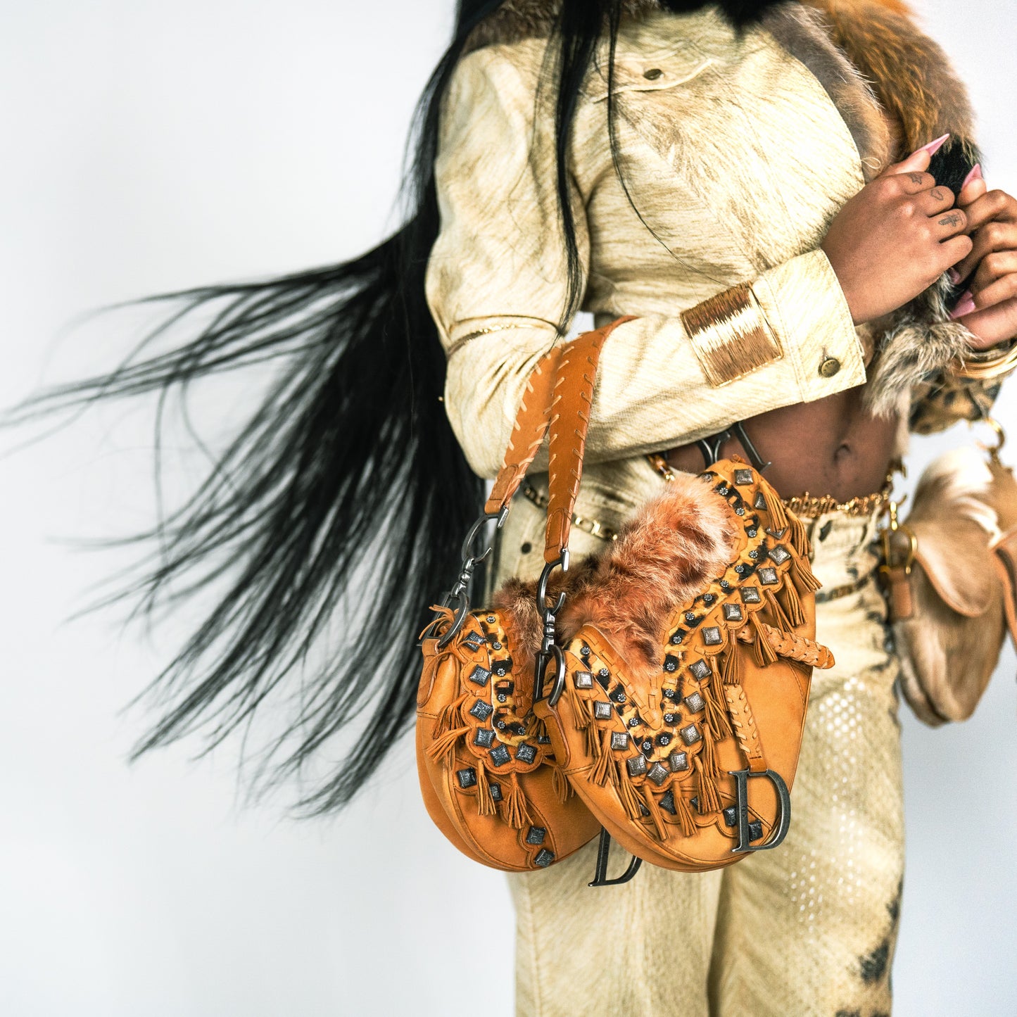 Veste Roberto Cavalli léopard fourrure