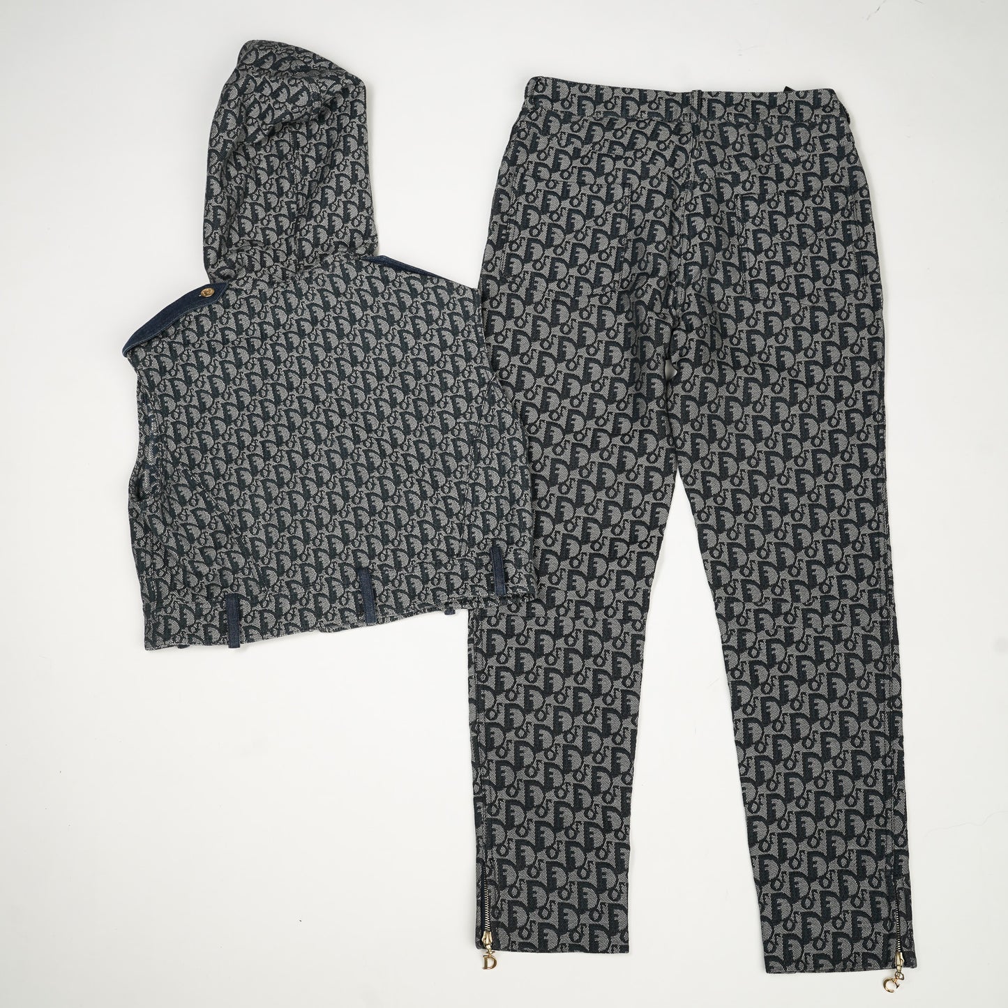 Ensemble pantalon et veste Dior monogramme Dior par Galliano - S/S2000
