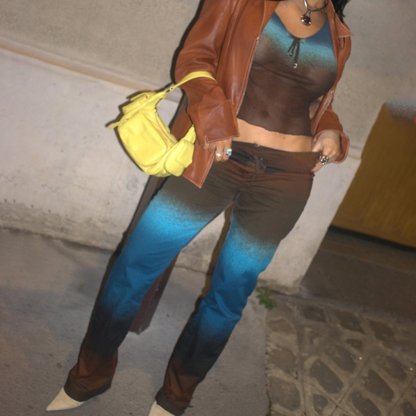Ensemble Roberto Cavalli top et pantalon tie and dye