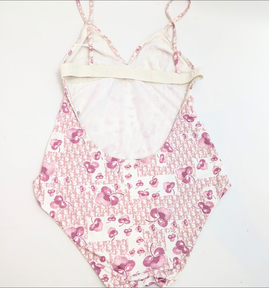 Maillot de bain monogramme rose Dior par Galliano 2005 Cherry Blossom