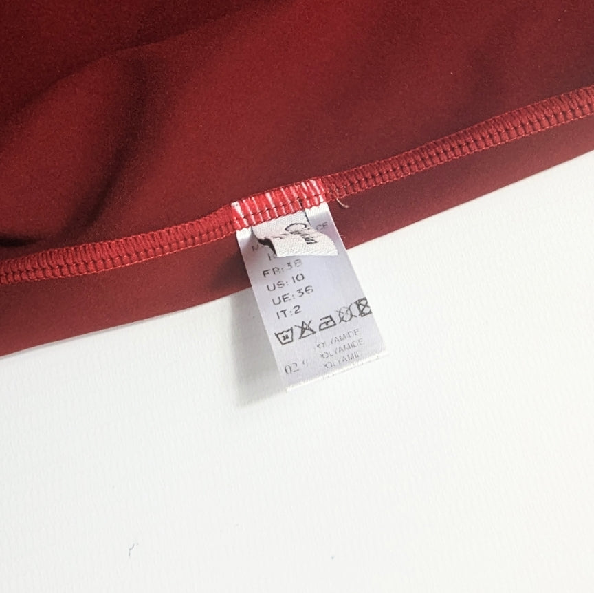 Robe nuisette satinée bordeau mesh Dior - S/M