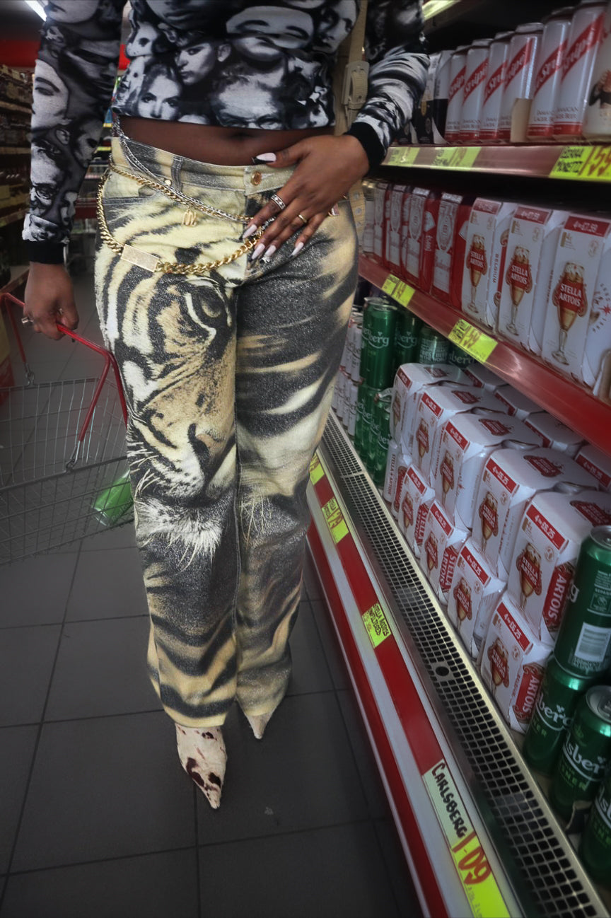 Jeans Roberto Cavalli "tigre" - 2 tailles disponible : M & L