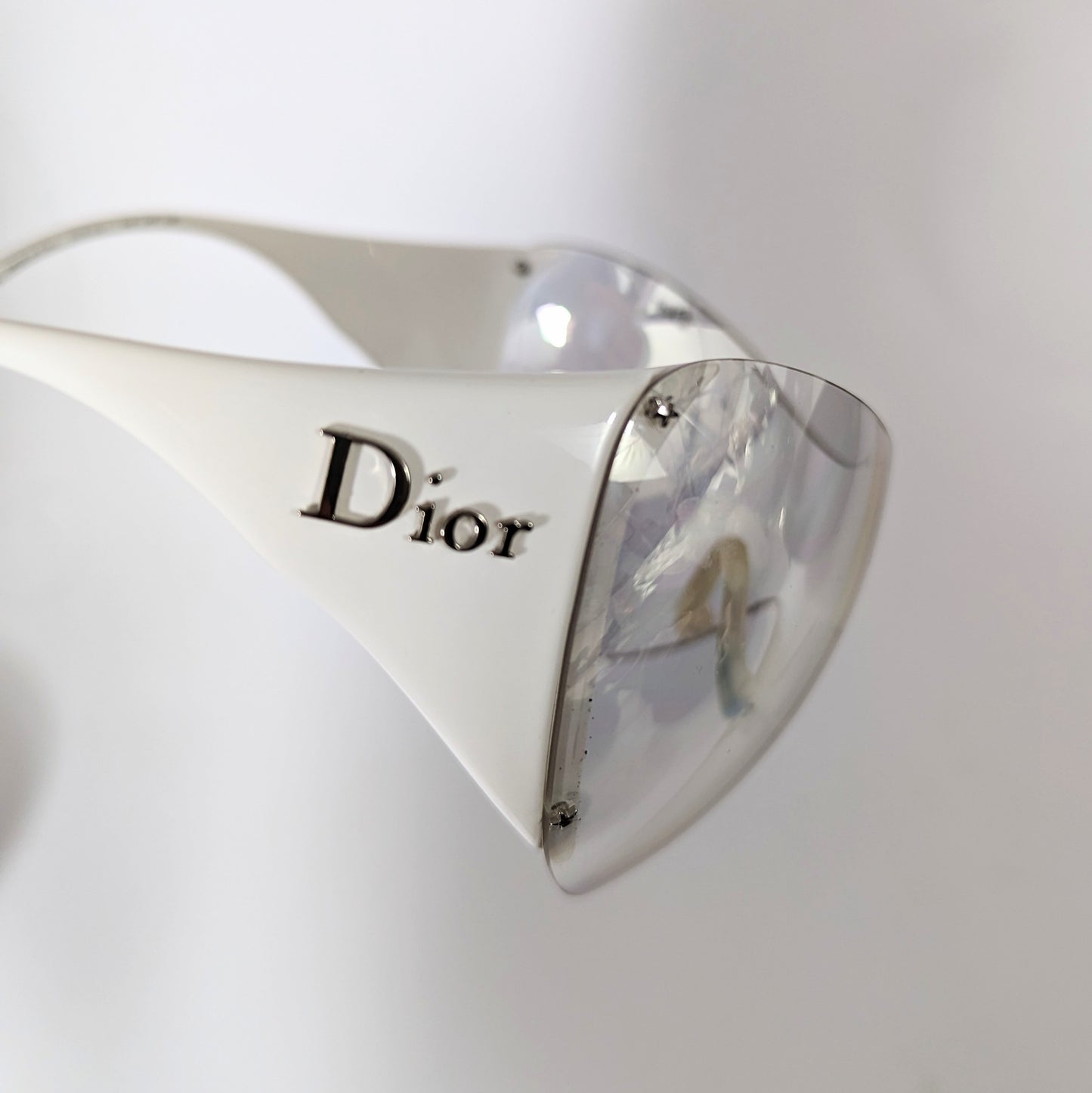 Lunettes de soleil blanches masque Dior SKI 1