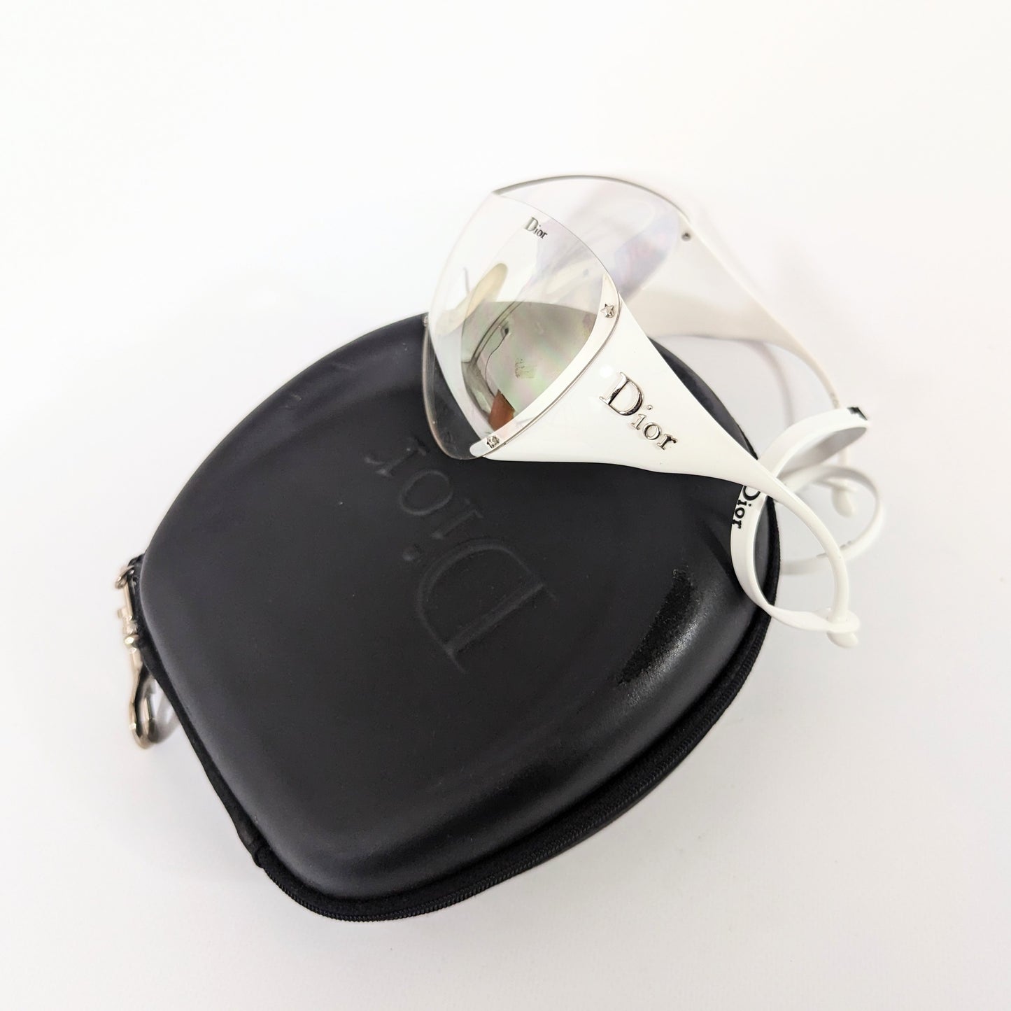 Lunettes de soleil blanches masque Dior SKI 1