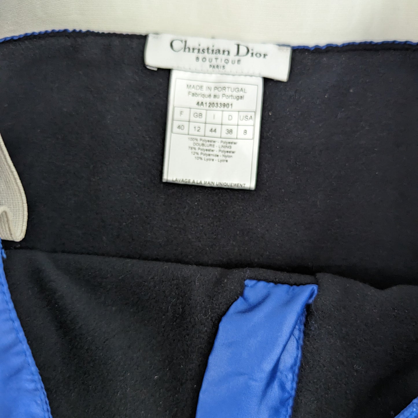 Mini jupe bleu Dior par Galliano - Collection Golf A/W2004 - M