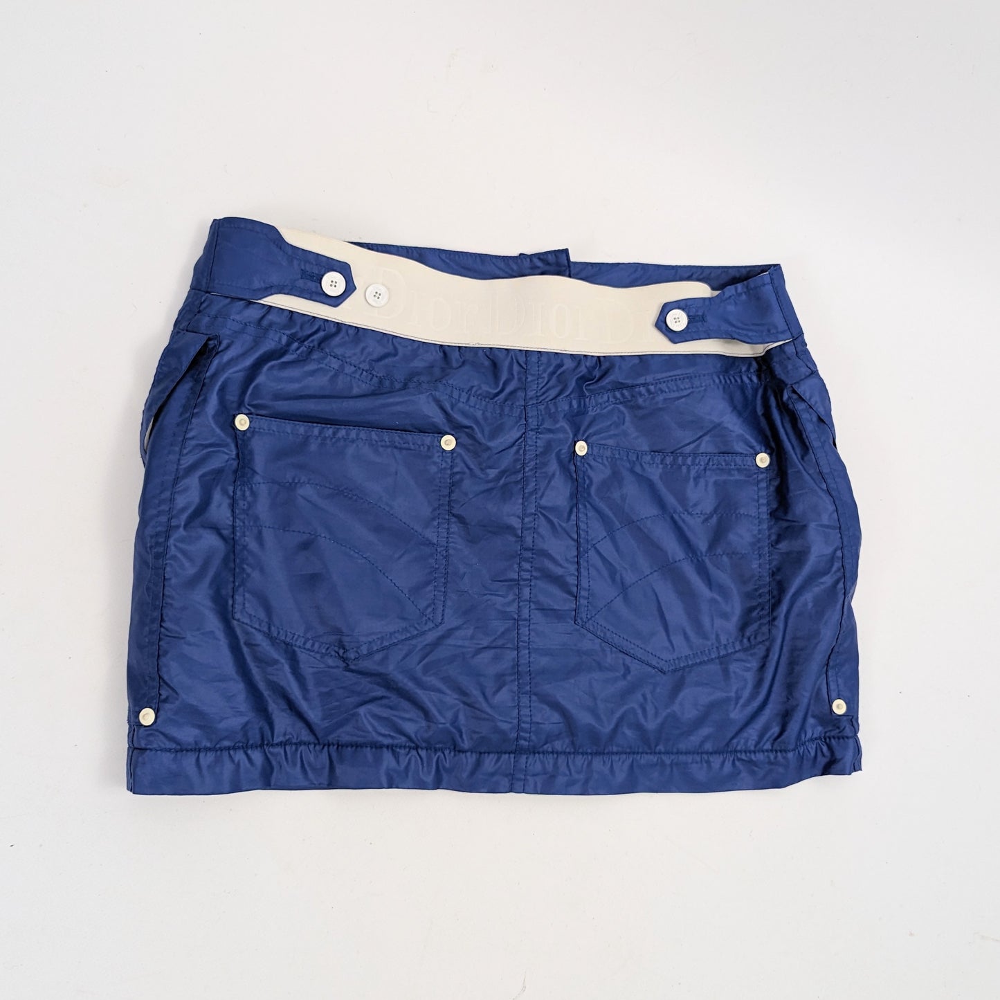 Mini jupe bleu Dior par Galliano - Collection Golf A/W2004 - M