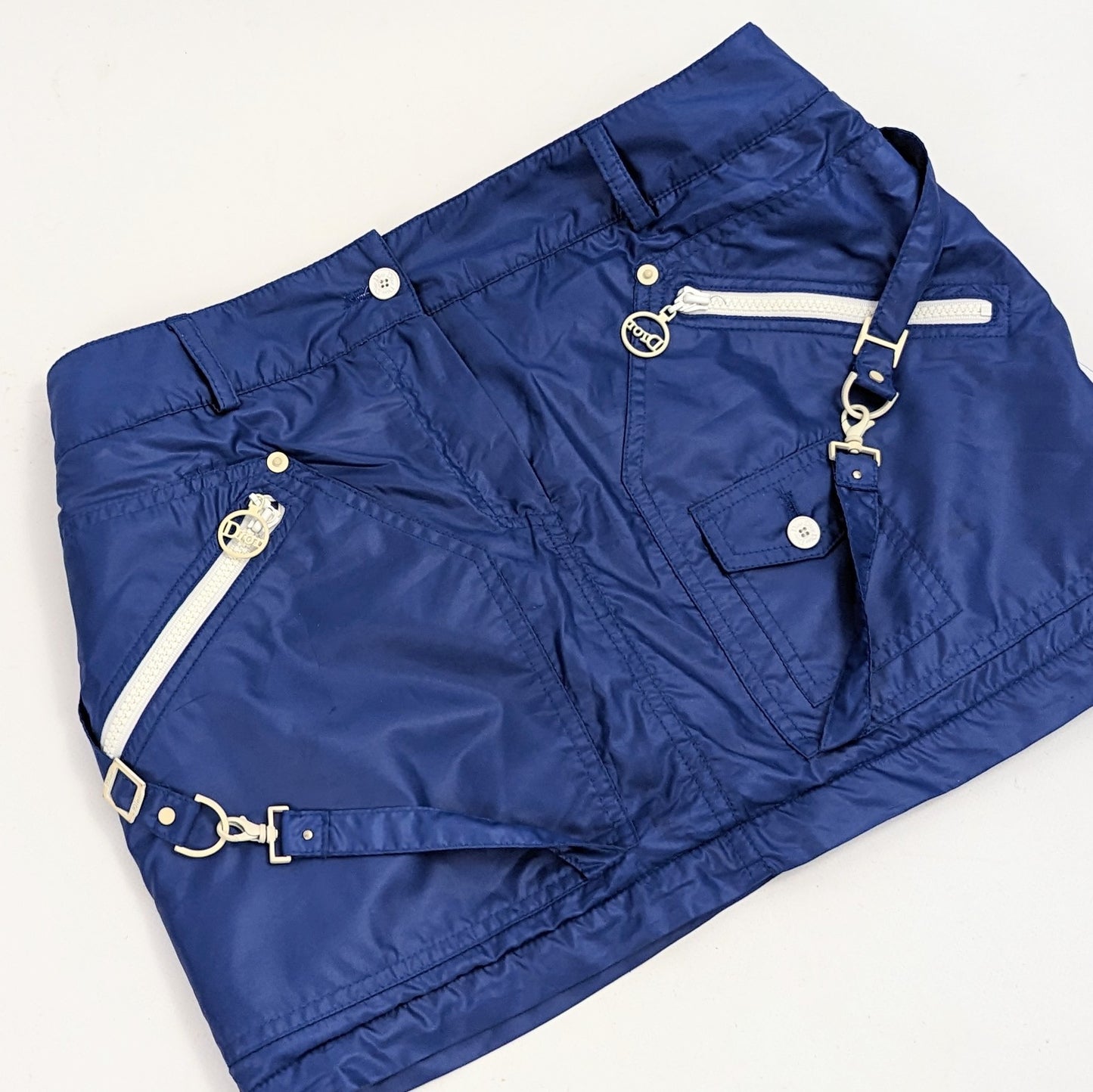 Mini jupe bleu Dior par Galliano - Collection Golf A/W2004 - M