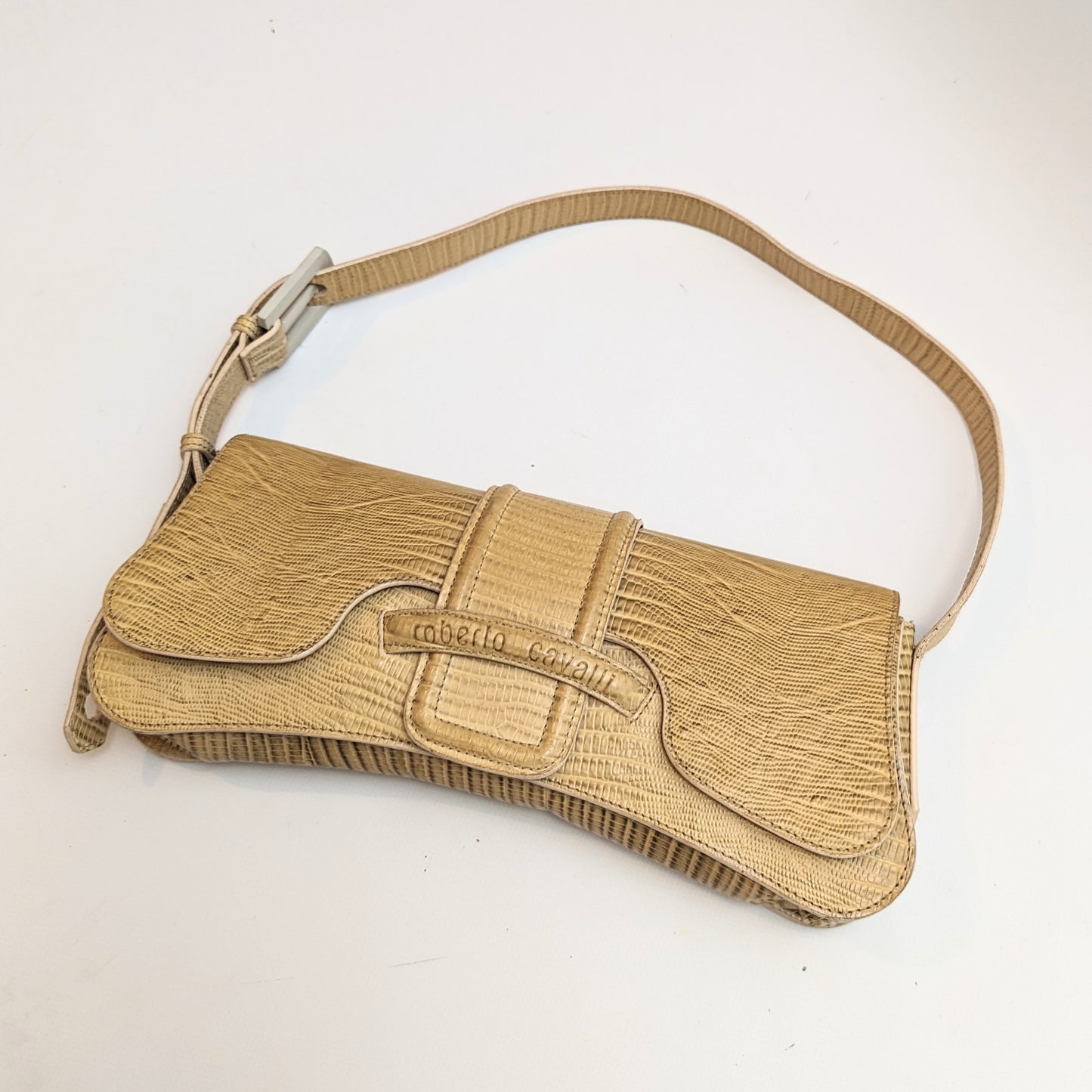 Sac Roberto Cavalli en cuir beige
