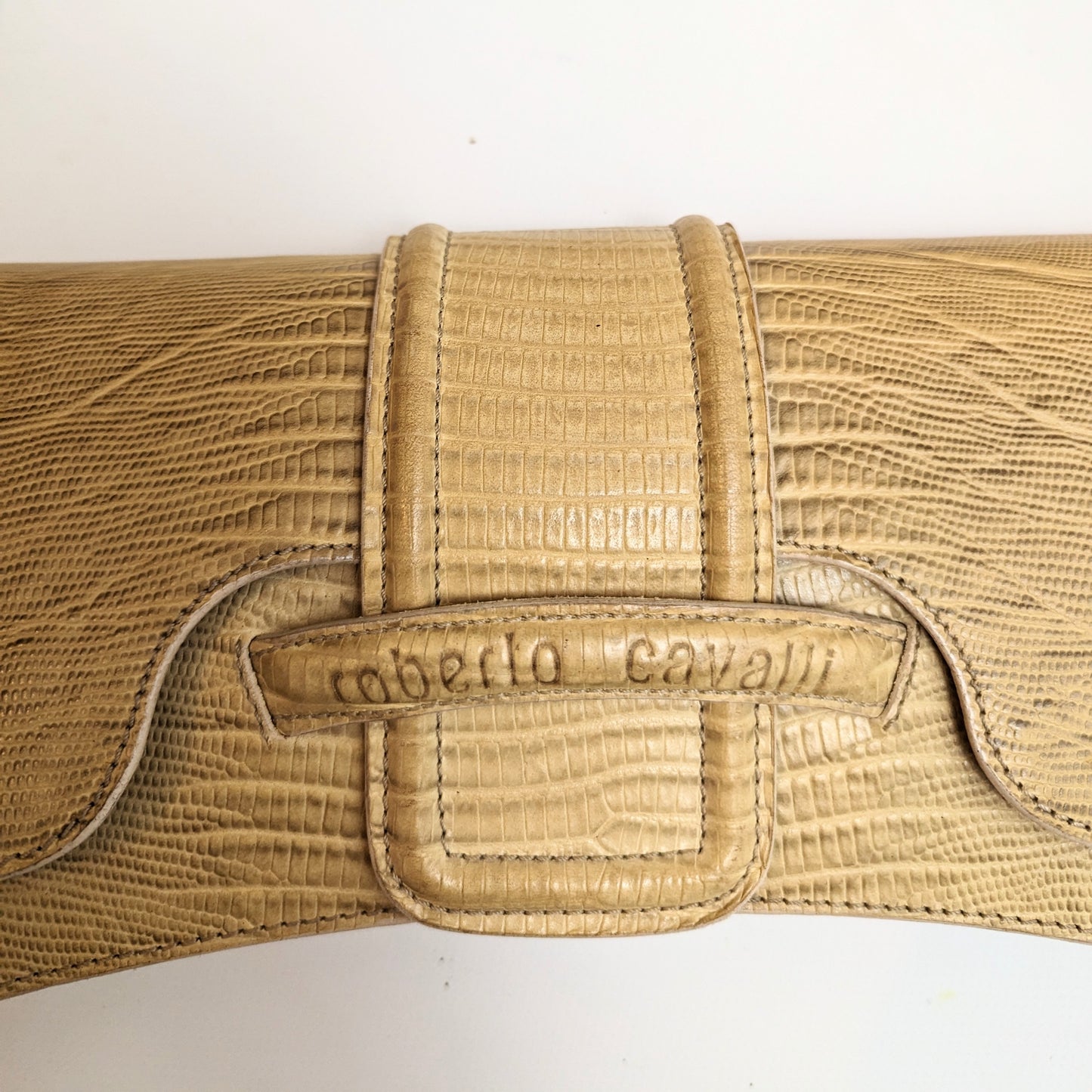 Sac Roberto Cavalli en cuir beige
