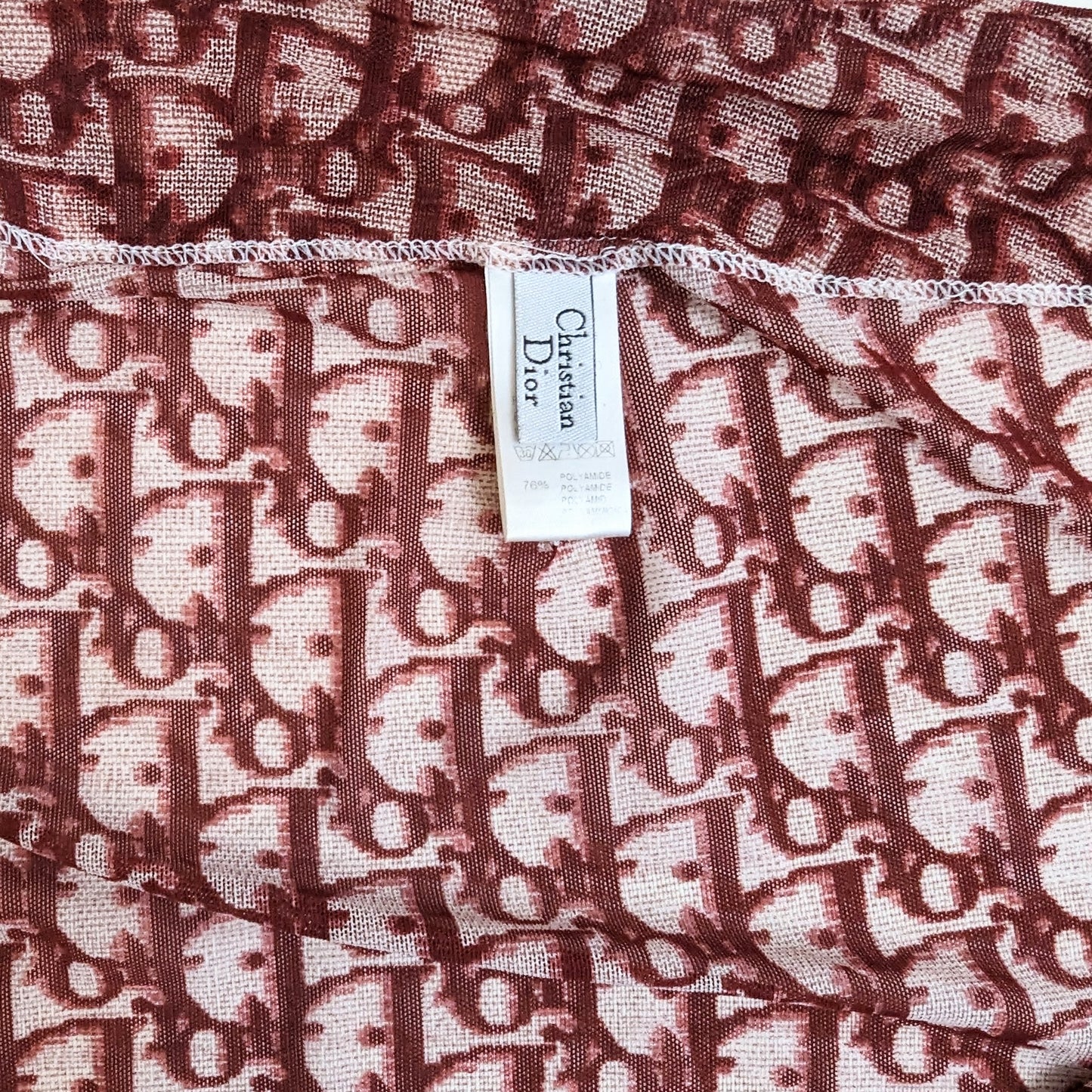 Ensemble 2 pièces paréo et string Dior monogramme bordeaux trotter - S/S2002