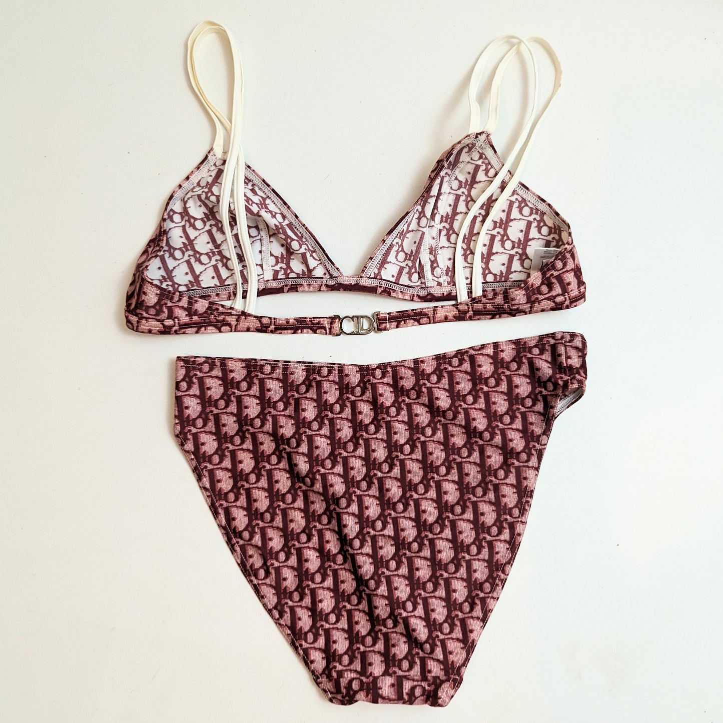 Bikini monogramme bordeaux Dior par Galliano - S/S 2002