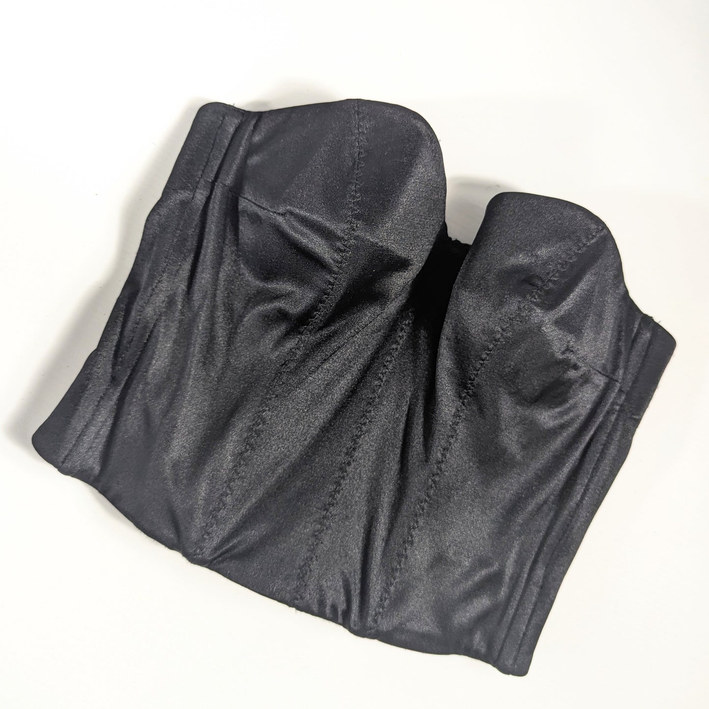 Corset bustier noir satin inscription "Dior "