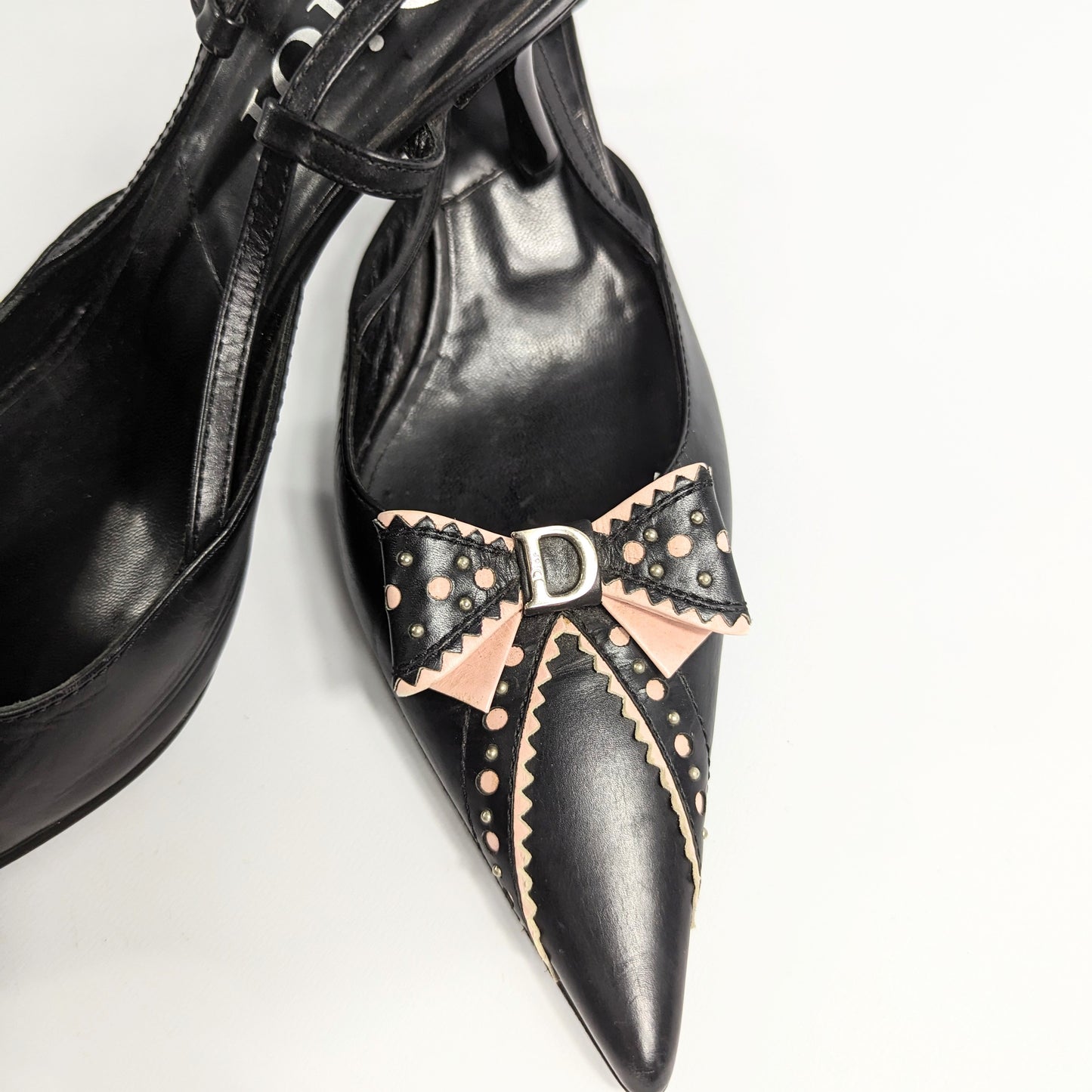 Sandales slingback bicolore Dior par Galliano - EU39,5|6,5UK|8,5US