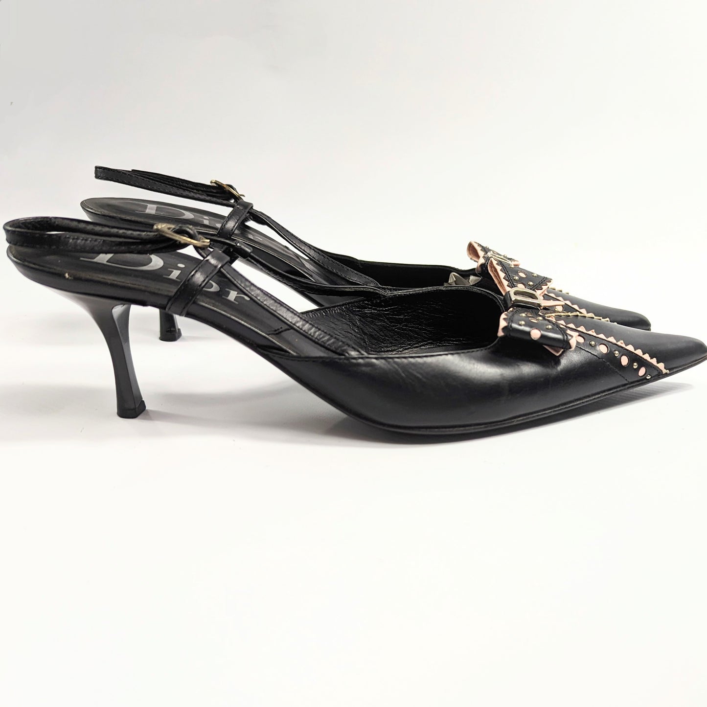 Sandales slingback bicolore Dior par Galliano - EU39,5|6,5UK|8,5US