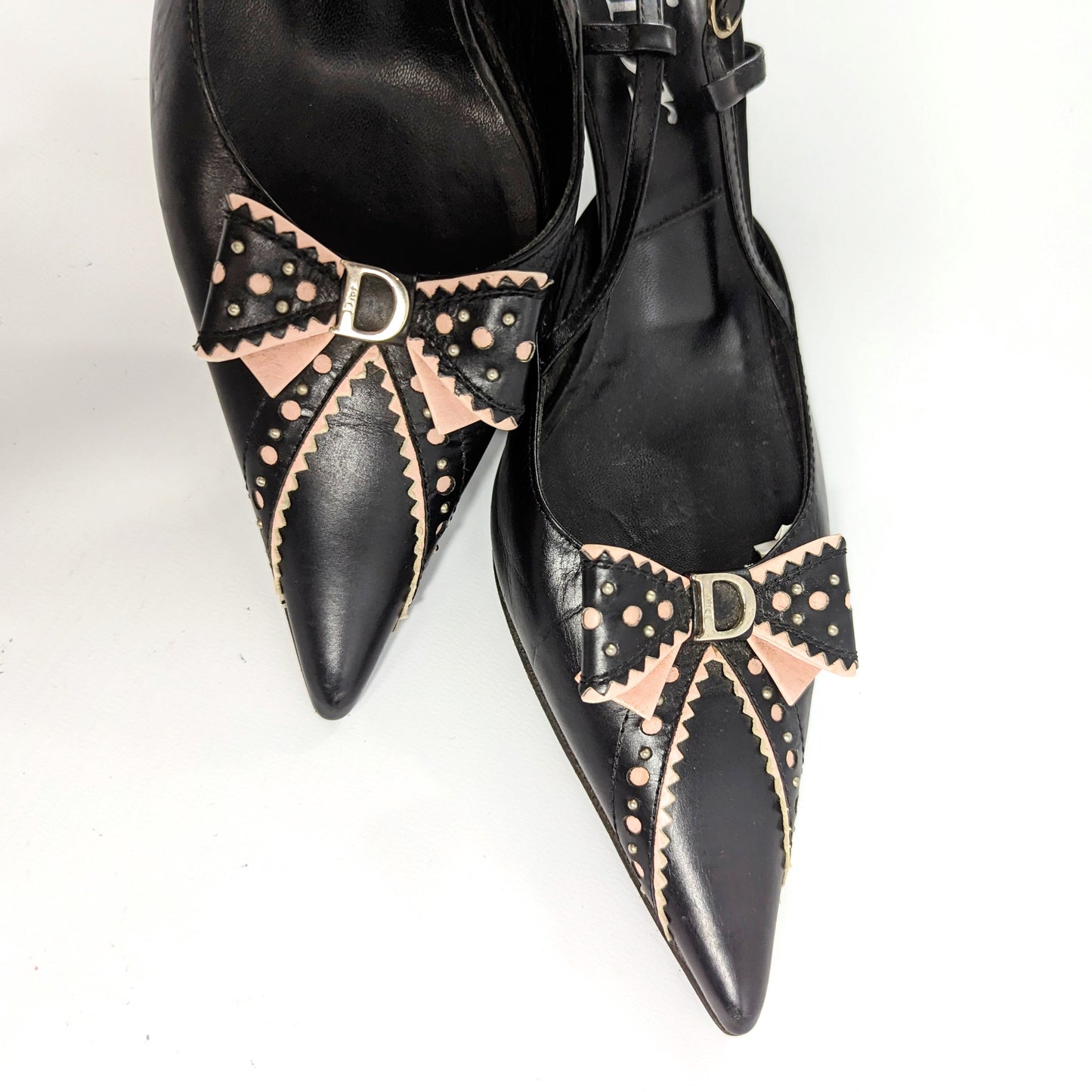 Sandales slingback bicolore Dior par Galliano - EU39,5|6,5UK|8,5US