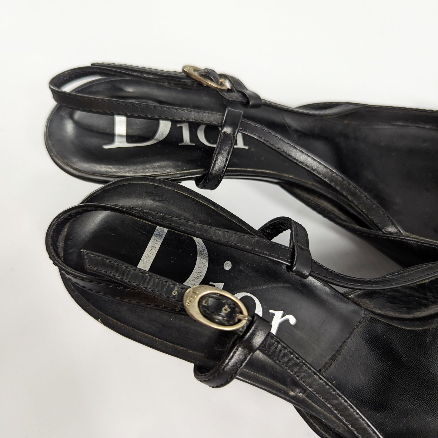Sandales slingback bicolore Dior par Galliano - EU39,5|6,5UK|8,5US