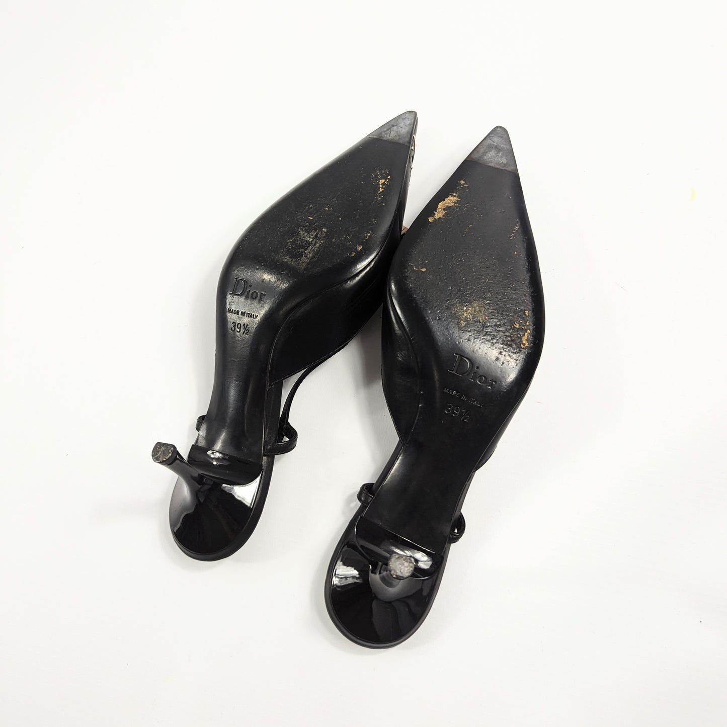 Sandales slingback bicolore Dior par Galliano - EU39,5|6,5UK|8,5US