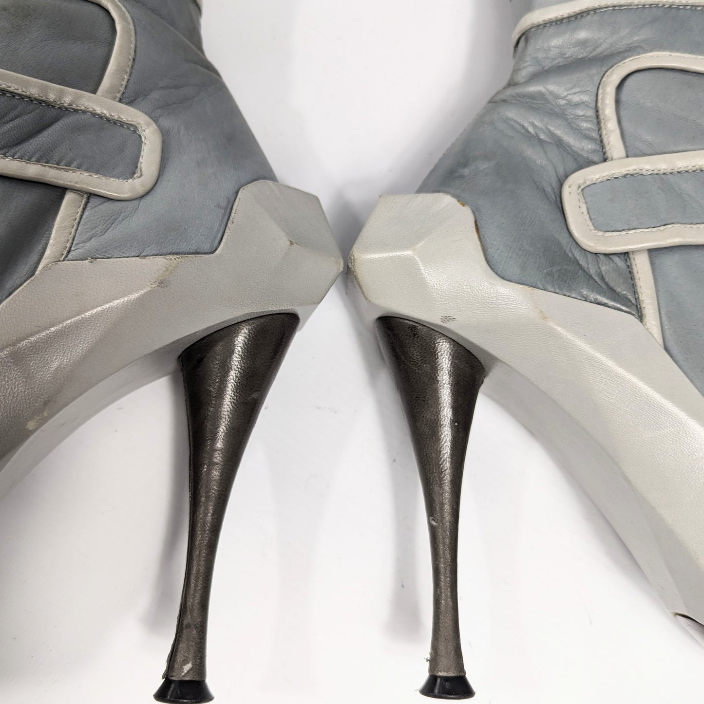 Celine high boots in grey leather -FW2008