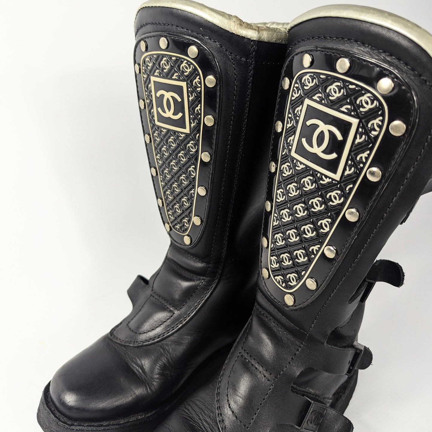 Bottes motard Chanel Hiver 2003 - EU37|UK4|US6