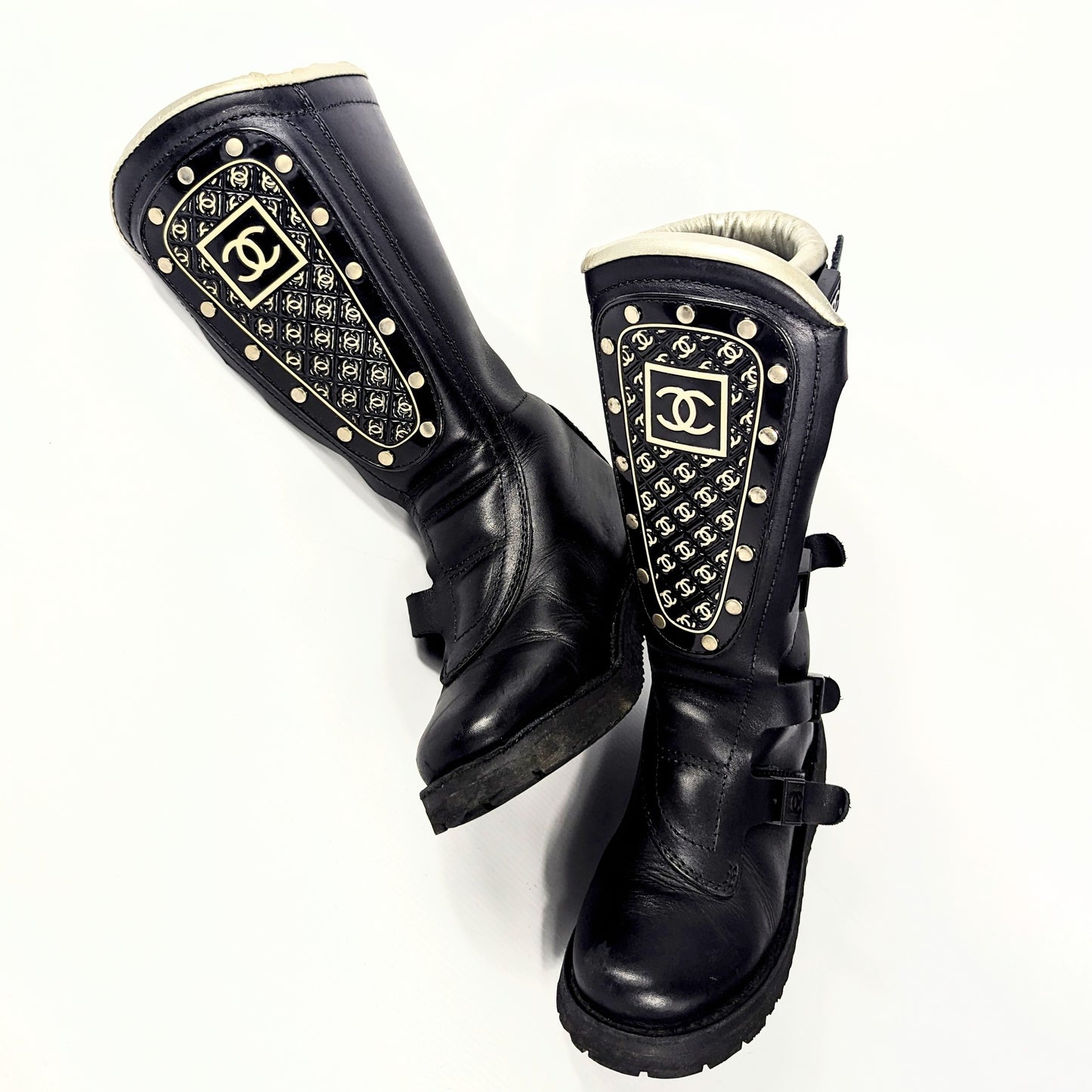 Bottes motard Chanel Hiver 2003 - EU37|UK4|US6
