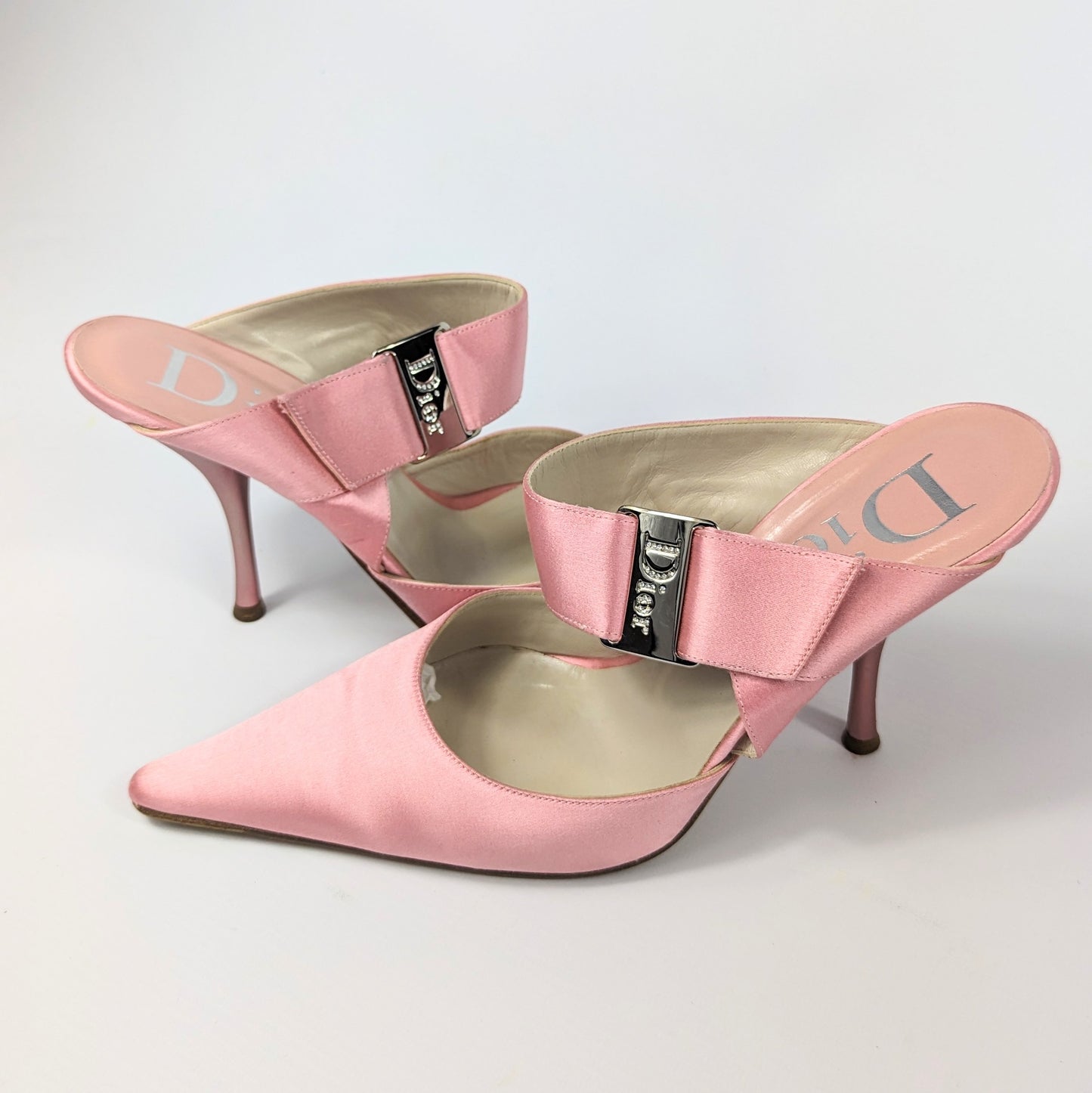 Mules satin rose Dior by Galliano - FR38,5|5,5UK|8,5US