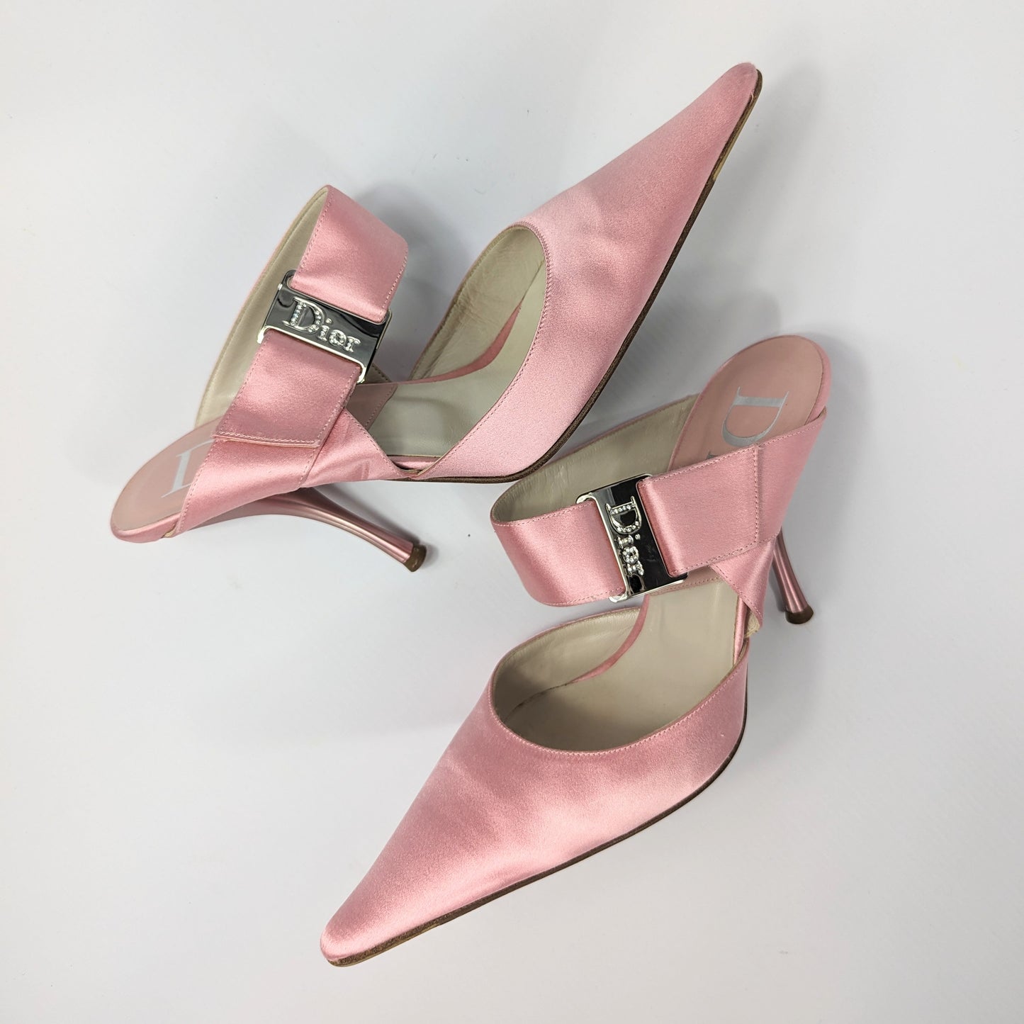 Mules satin rose Dior by Galliano - FR38,5|5,5UK|8,5US