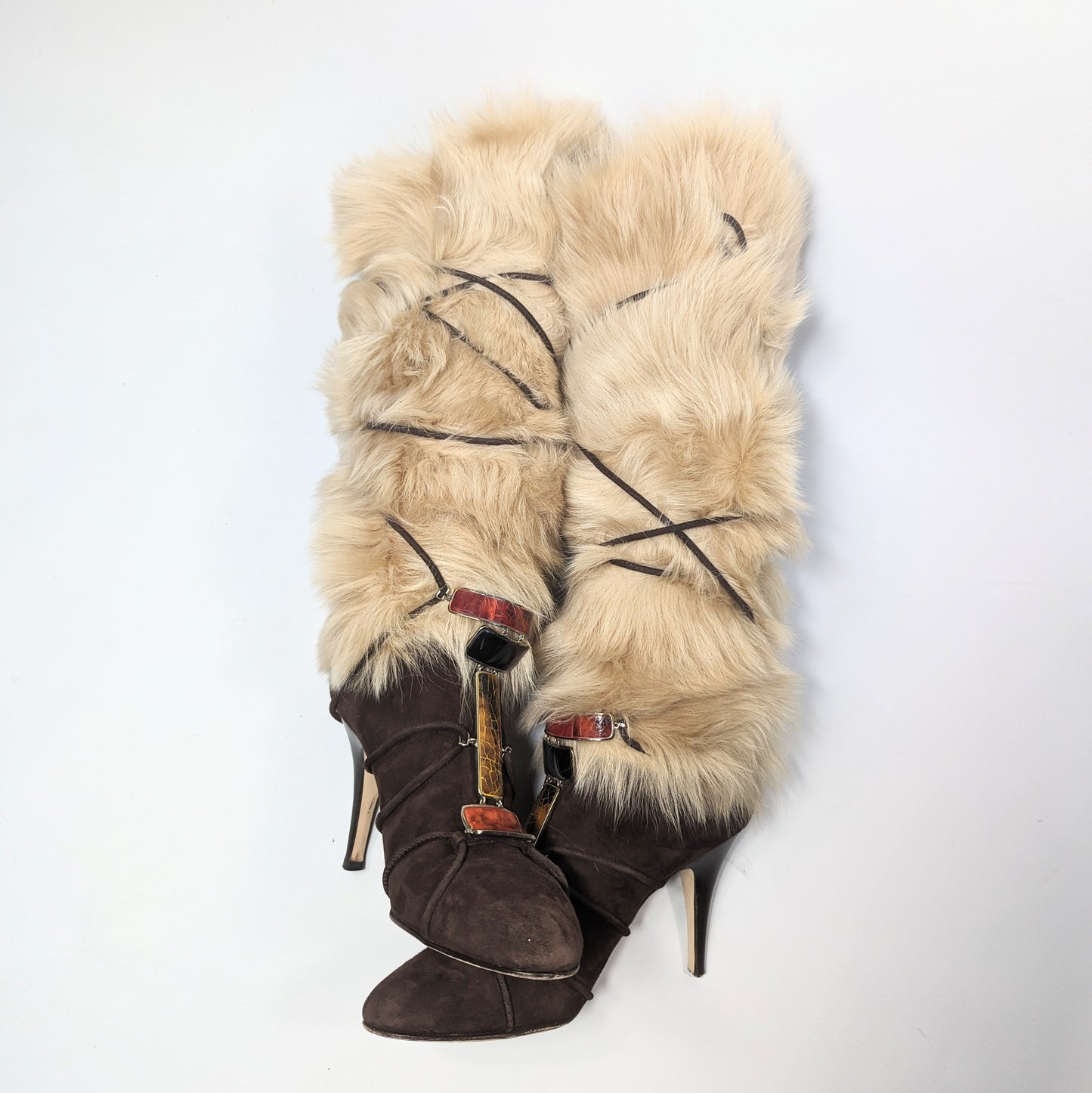 Bottes Giuseppe Zanotti en fourrure - EU40|7UK|9US