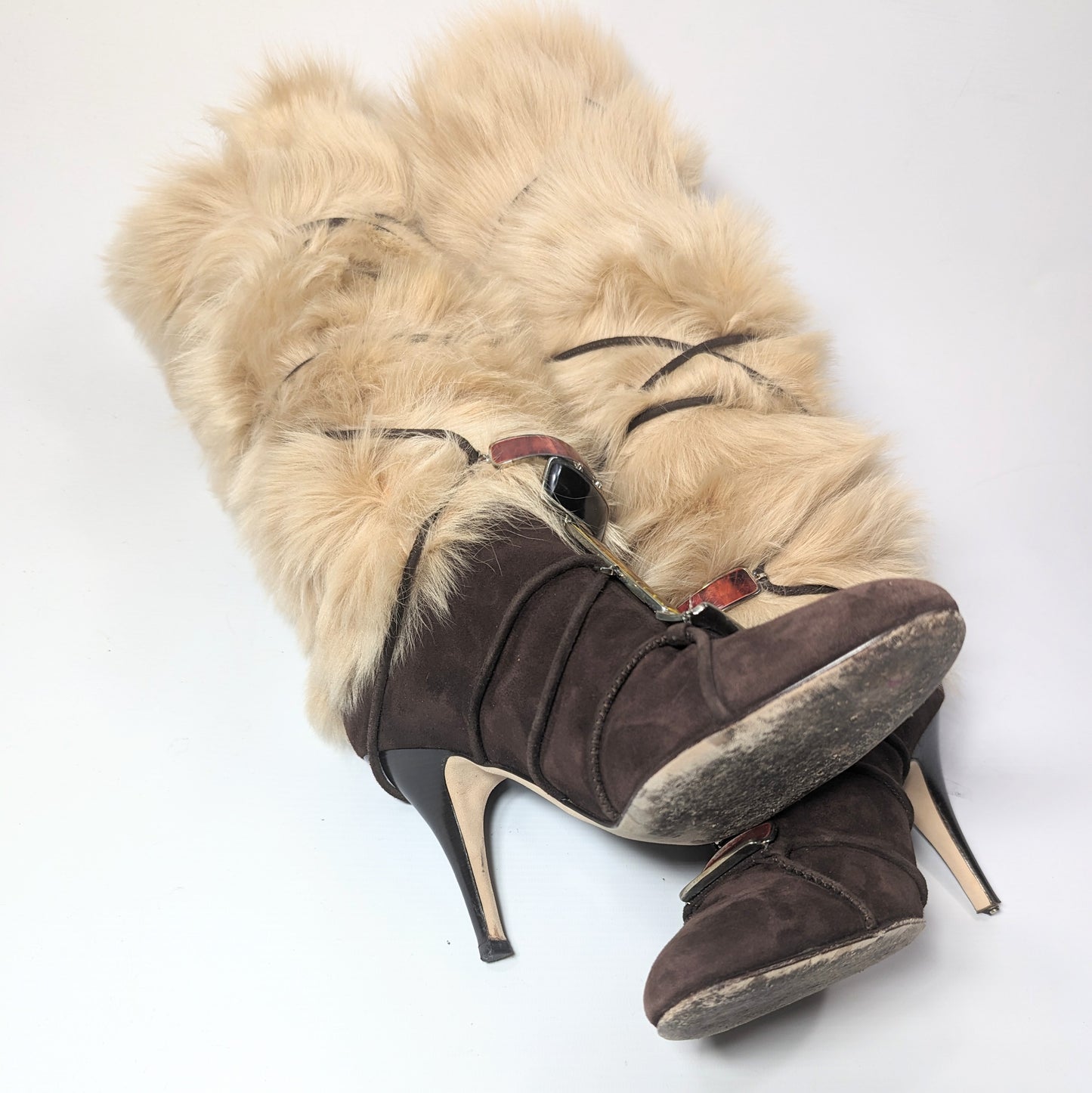 Bottes Giuseppe Zanotti en fourrure - EU40|7UK|9US