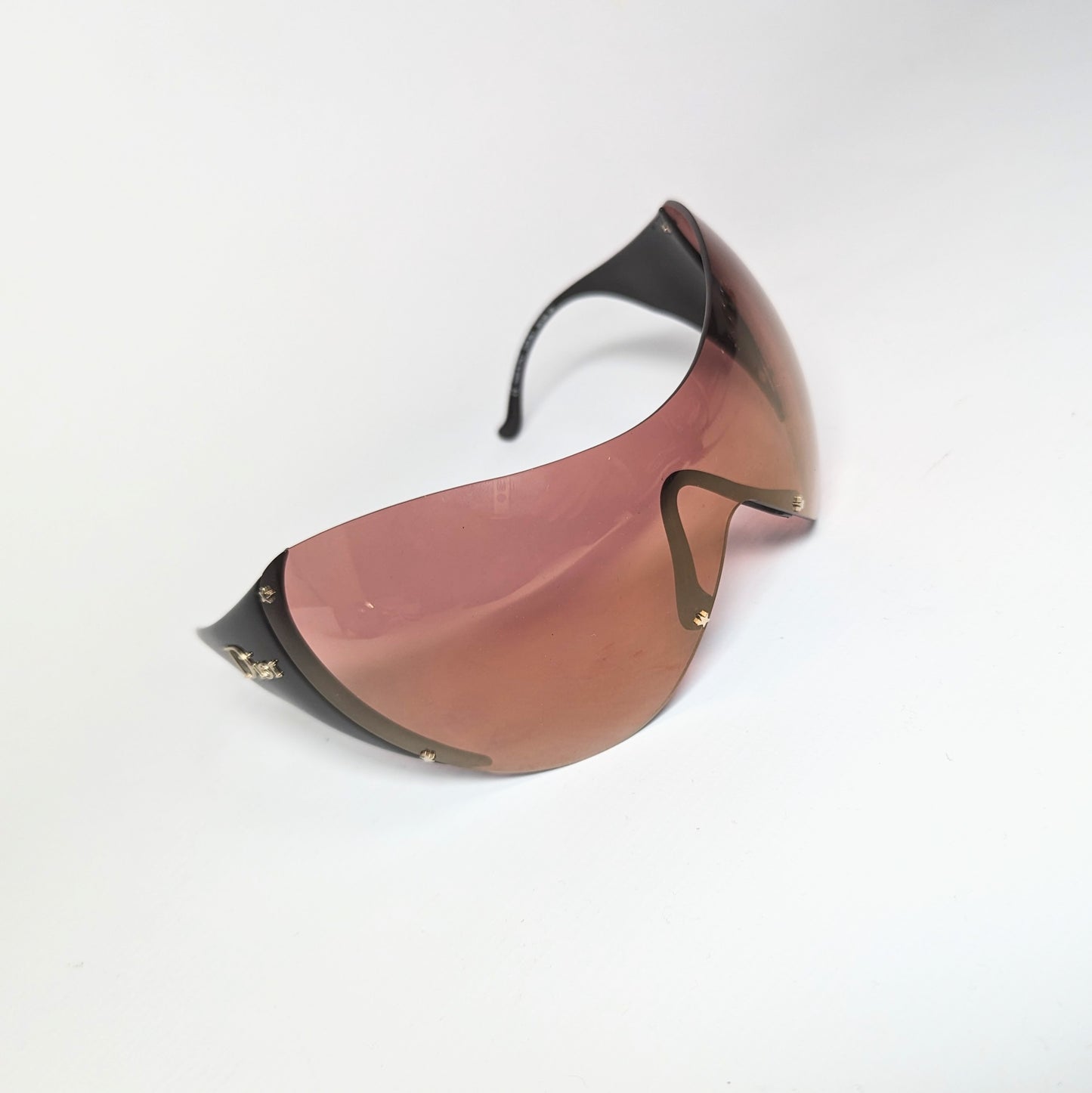 Lunettes de soleil roses et noires masque Dior by Galliano SKI 1