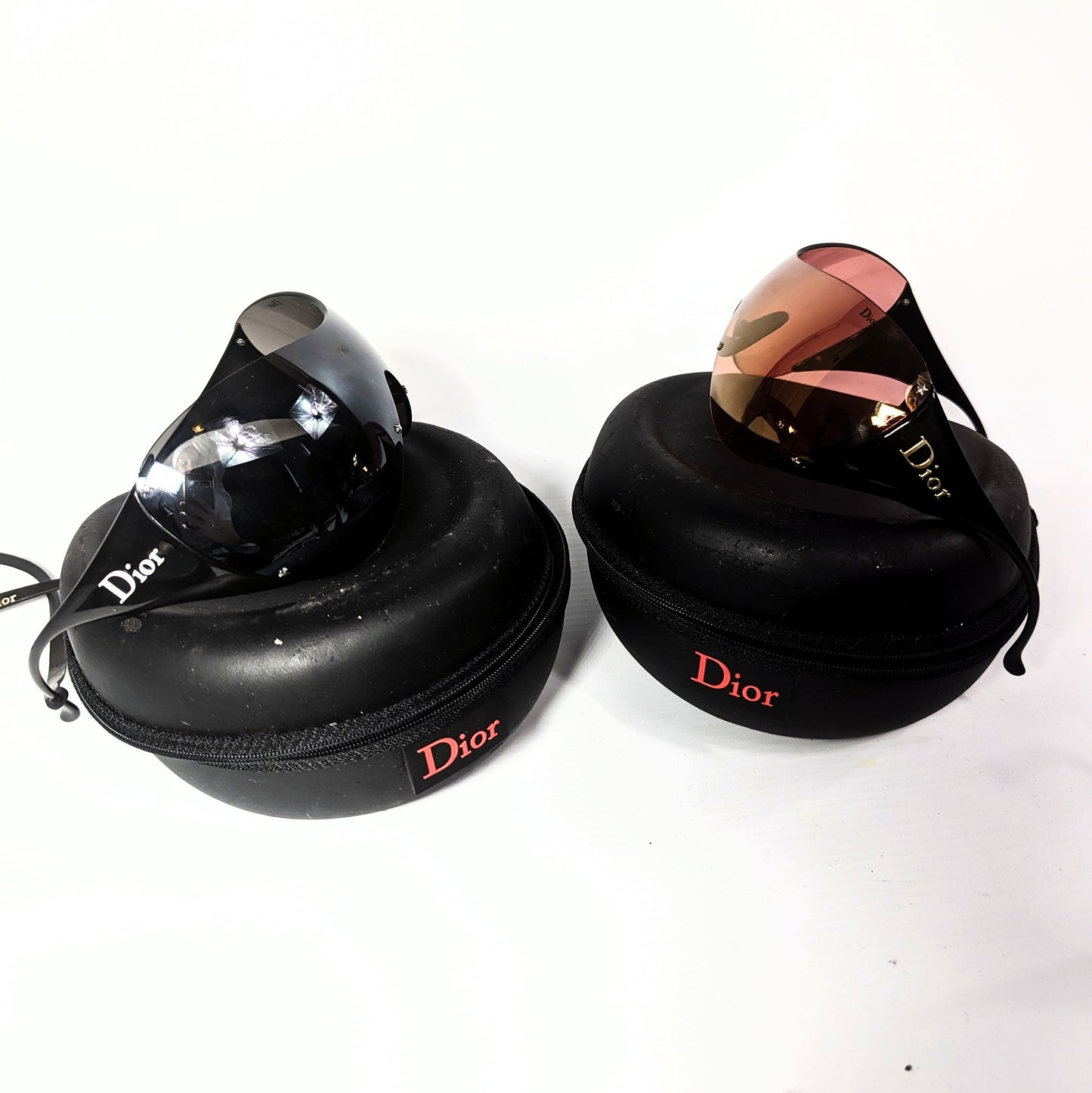 Lunettes de soleil roses et noires masque Dior by Galliano SKI 1