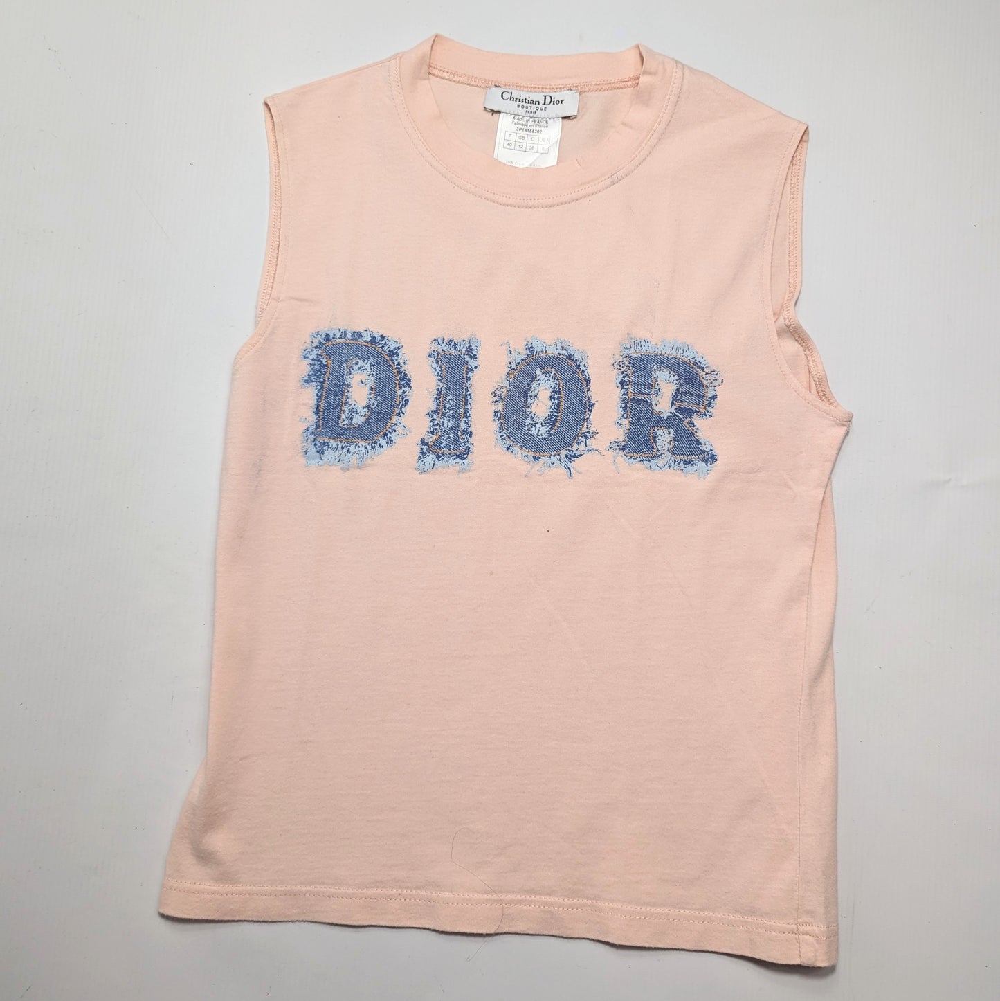 Débardeur Dior by Galliano rose et denim - S