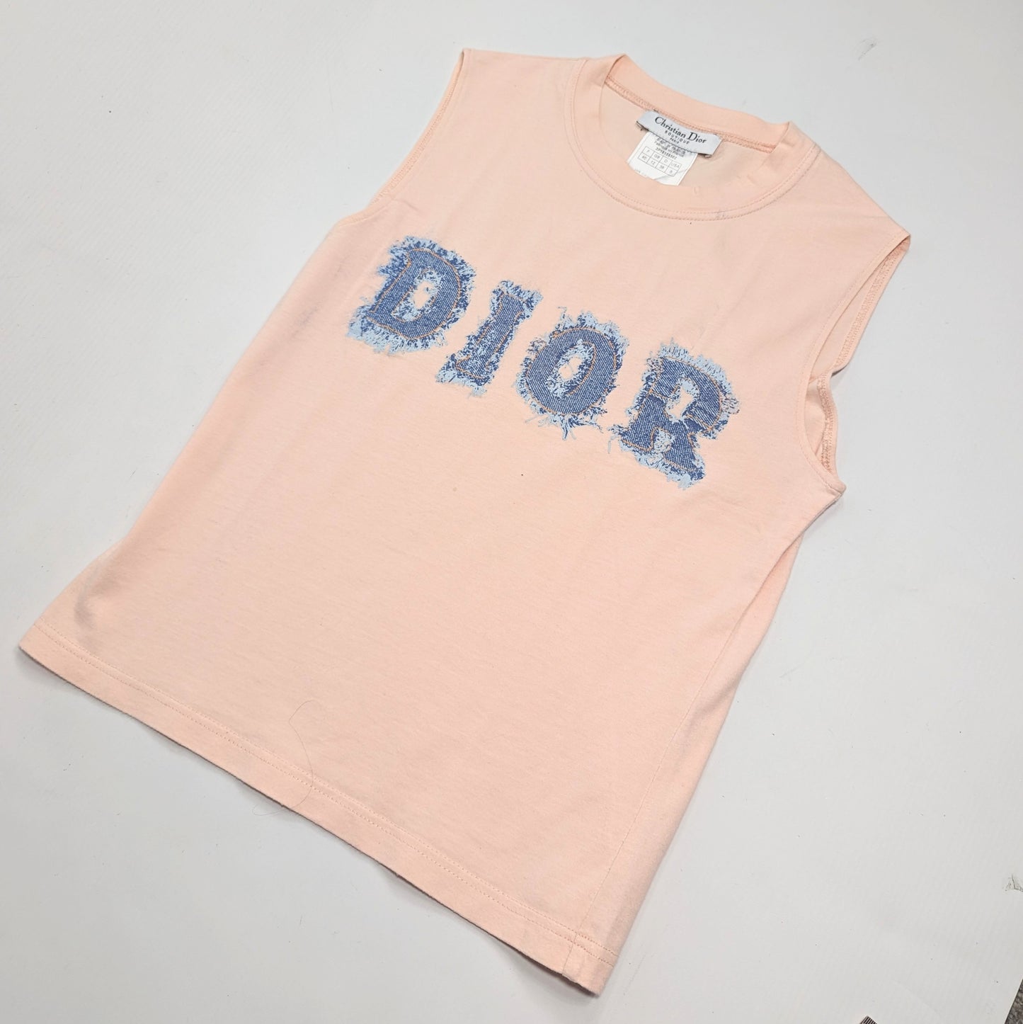 Débardeur Dior by Galliano rose et denim - S