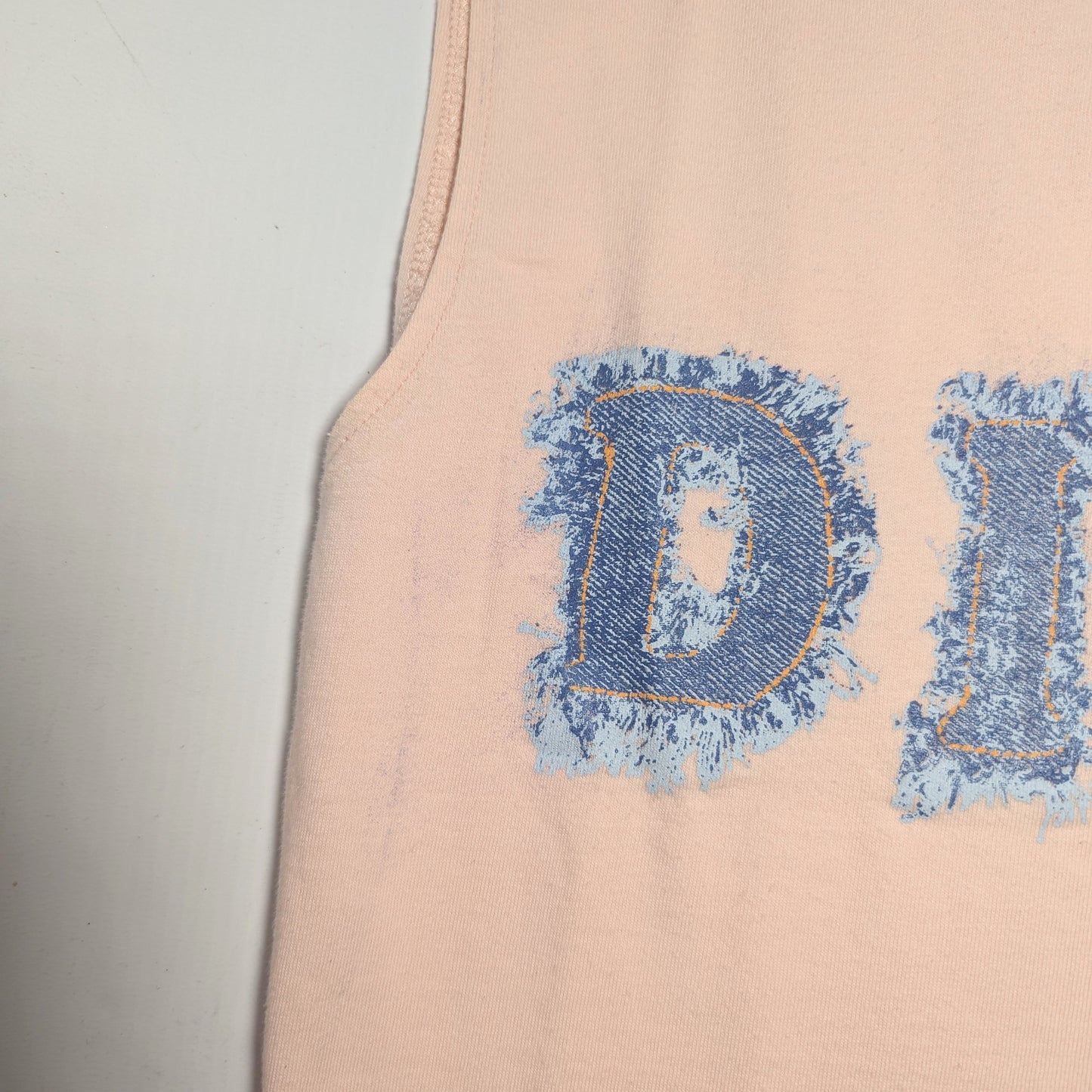 Débardeur Dior by Galliano rose et denim - S