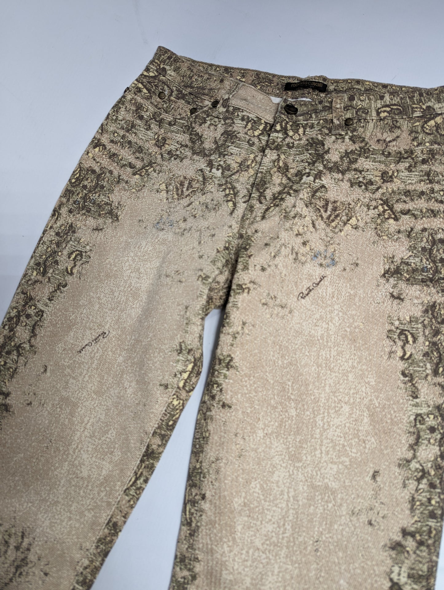 Jeans Roberto Cavalli motif "broderie"- S
