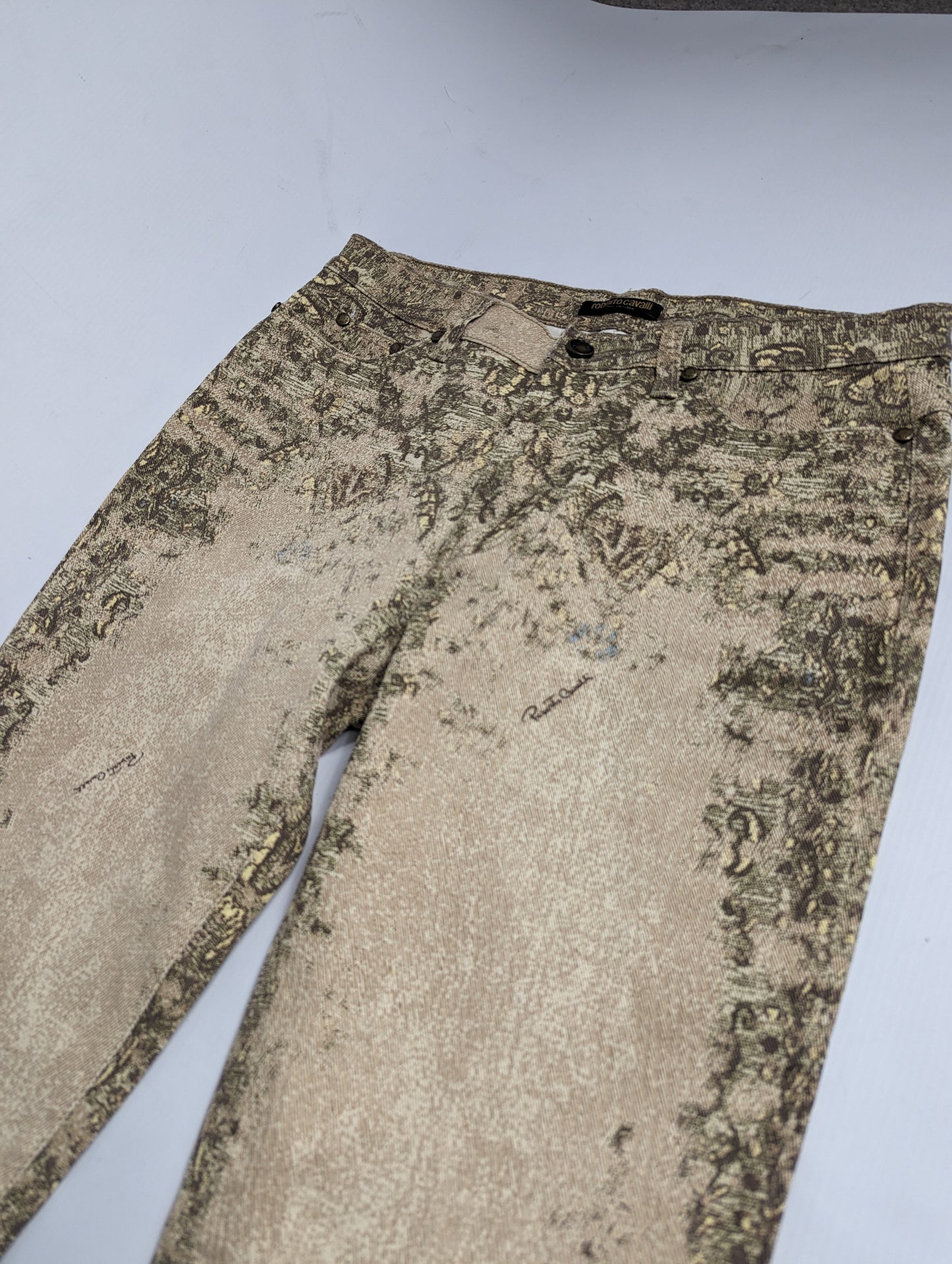 Jeans Roberto Cavalli motif "broderie"- S