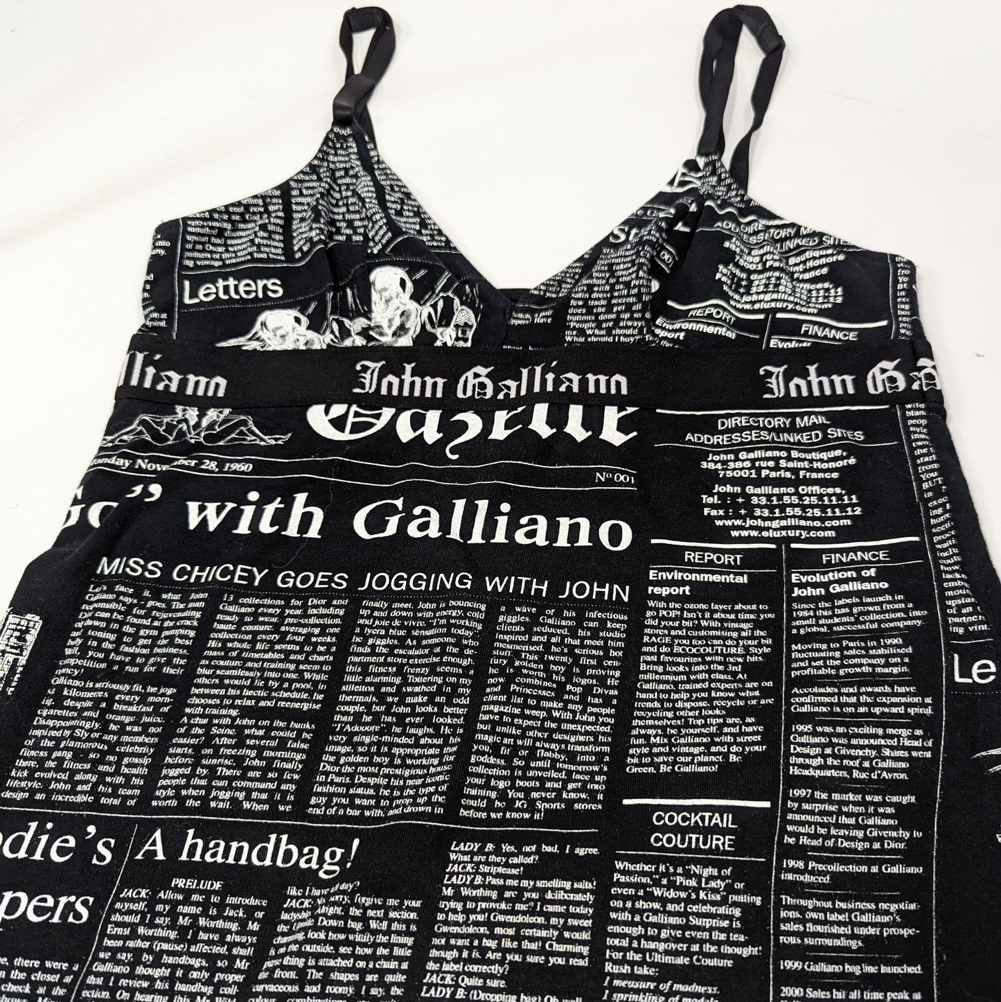 Galliano "Gazette" tank top - L