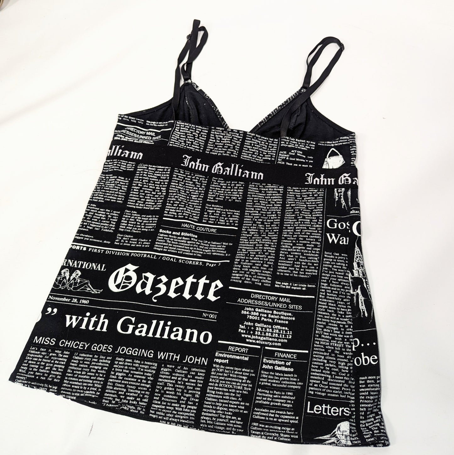 Galliano "Gazette" tank top - L