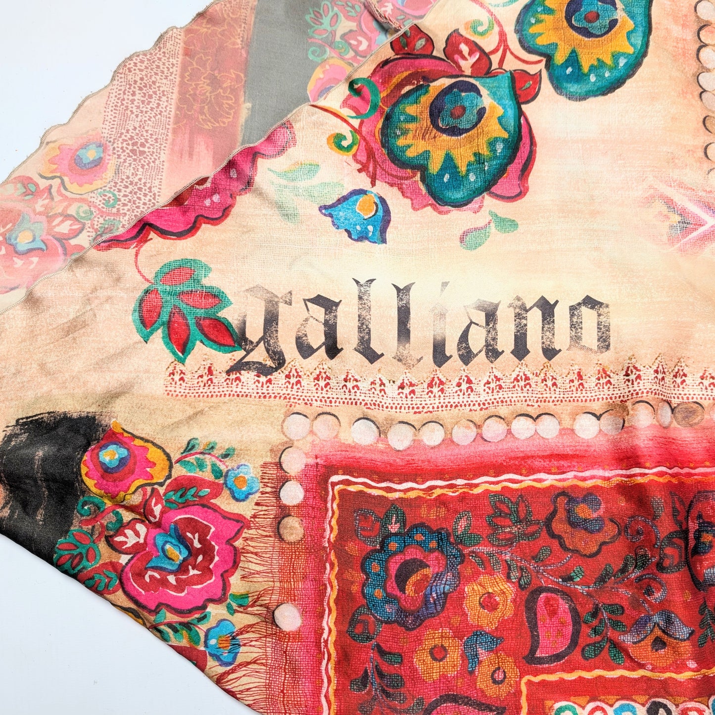 Robe longue en soie Galliano