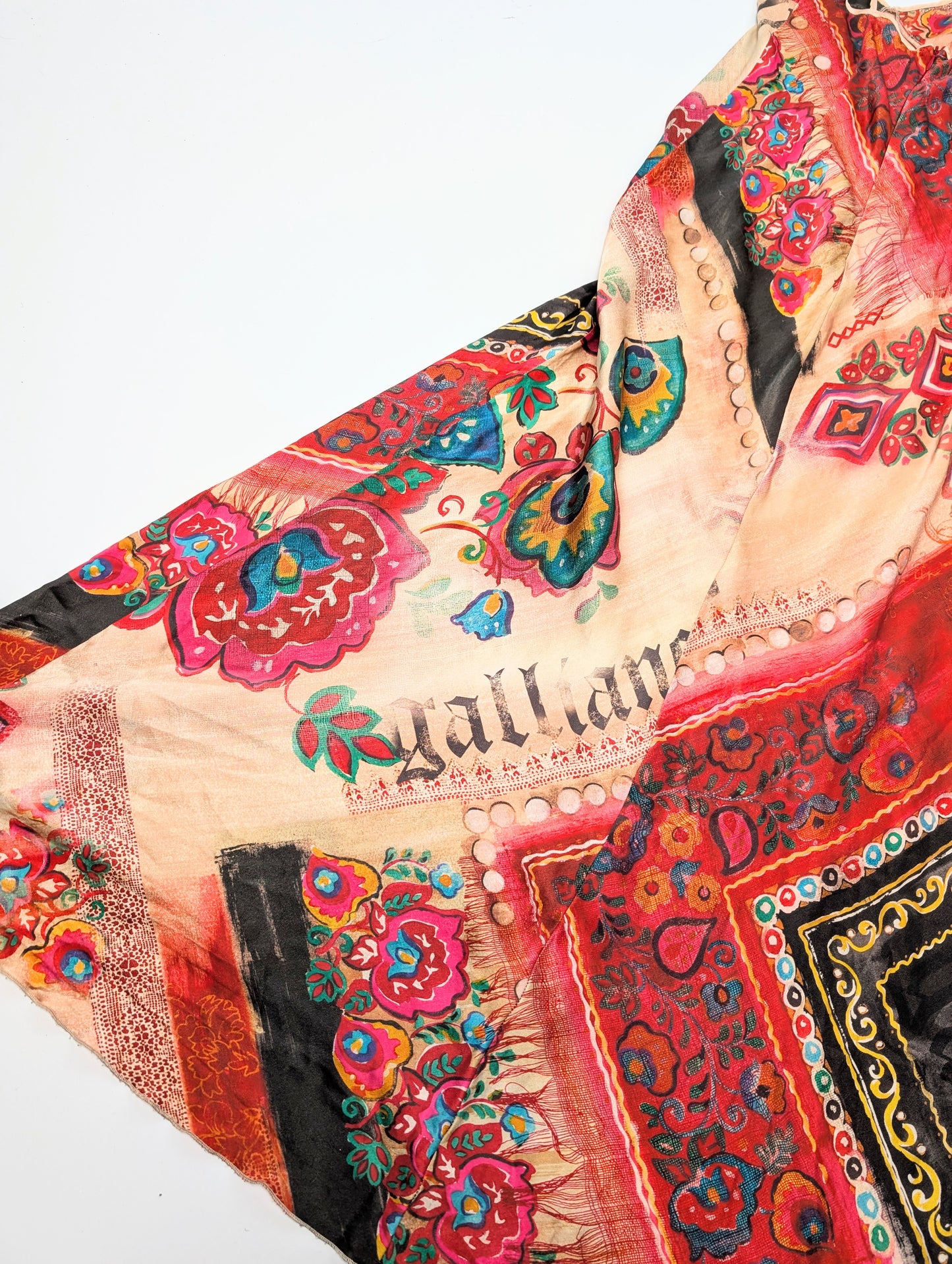 Robe longue en soie Galliano