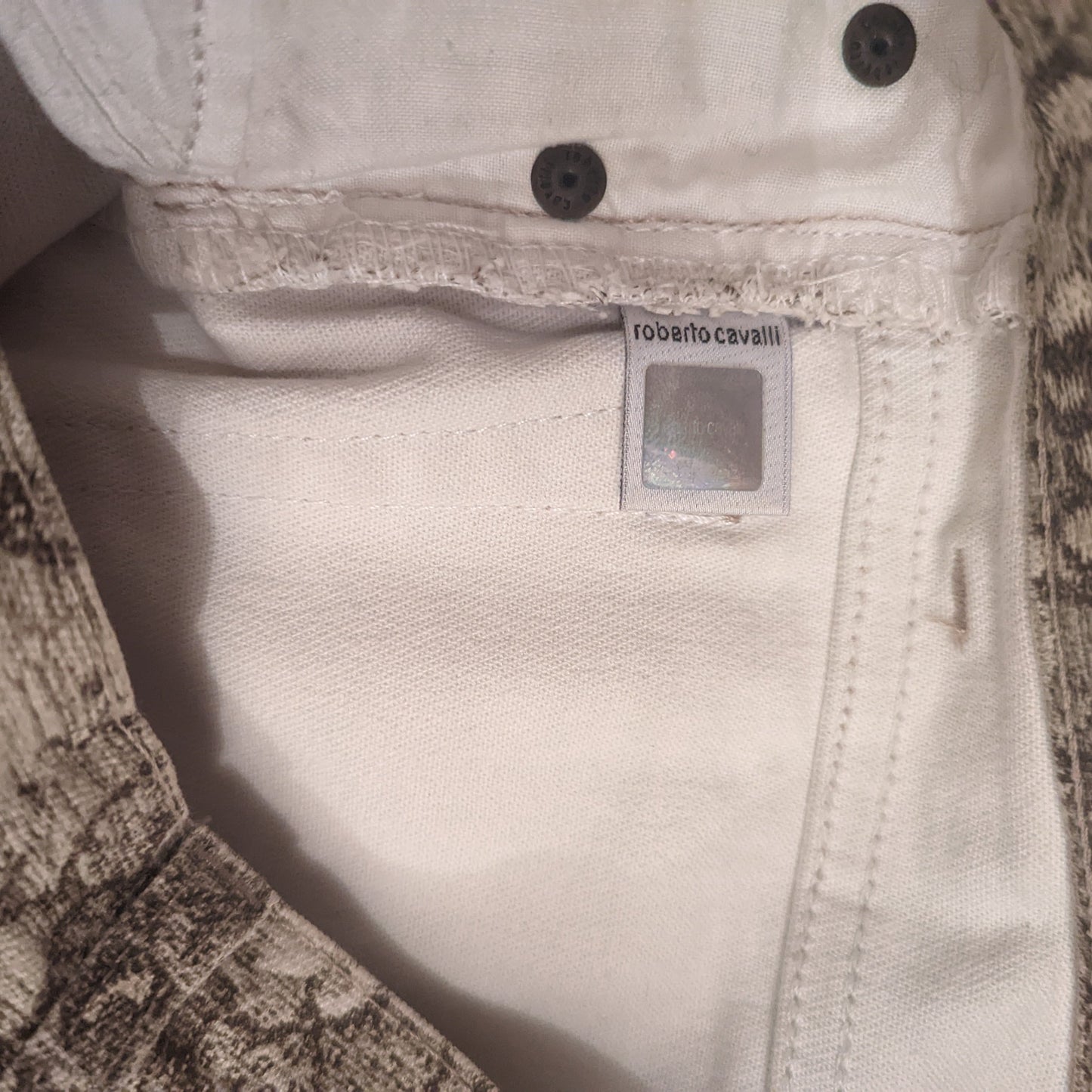 Jeans Roberto Cavalli motif "broderie"- S