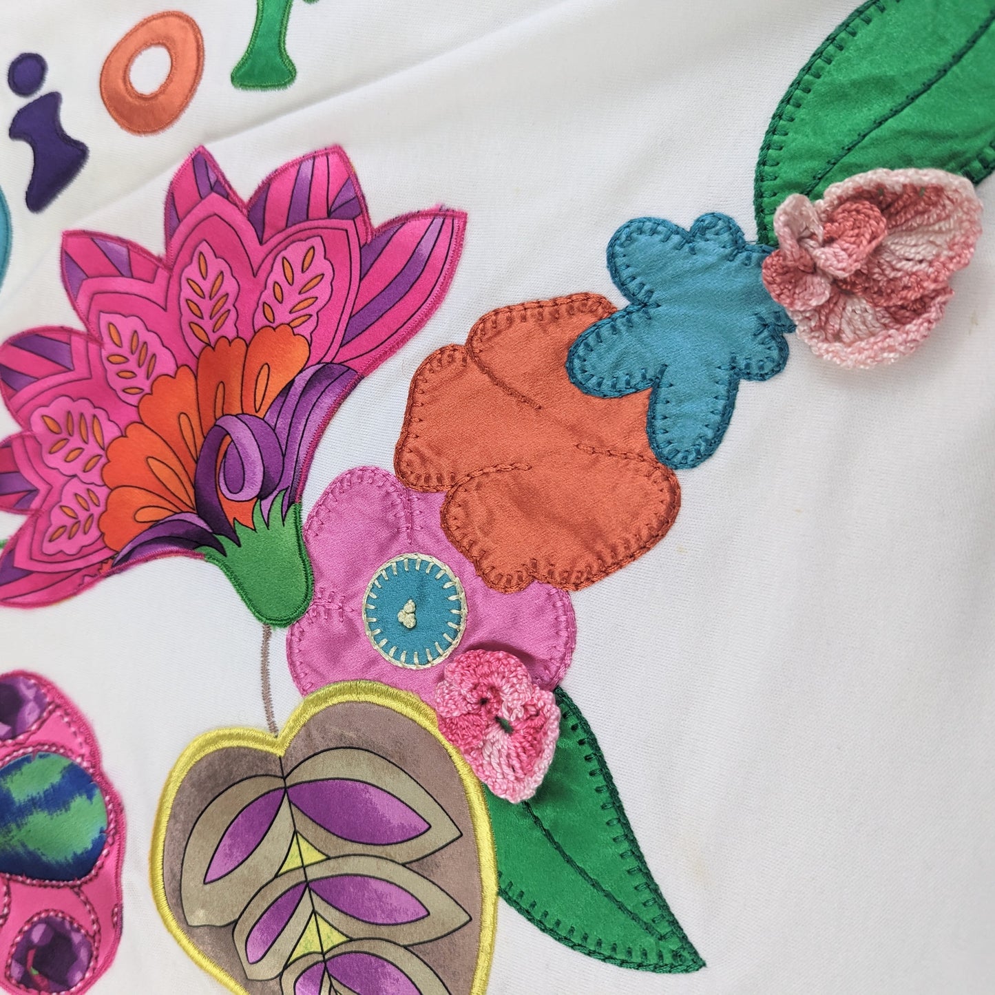 T-shirt col V brodé Dior par Galliano - S