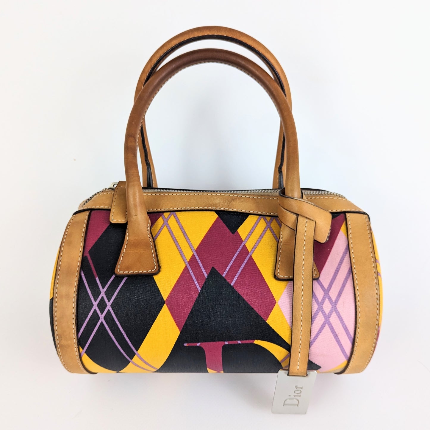 Sac boston Bowling en cuir harlequin collection Golf Dior par Galliano