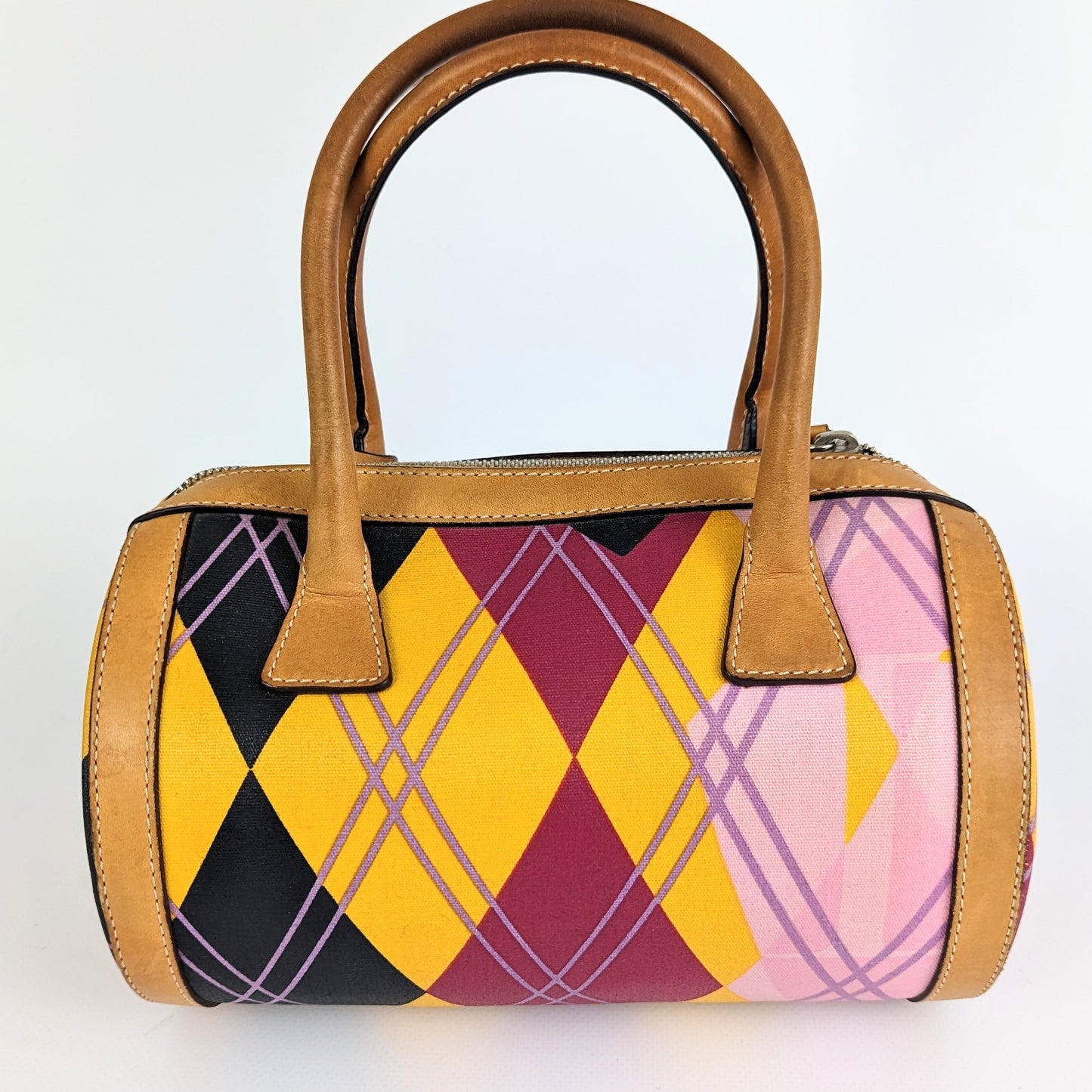 Sac boston Bowling en cuir harlequin collection Golf Dior par Galliano