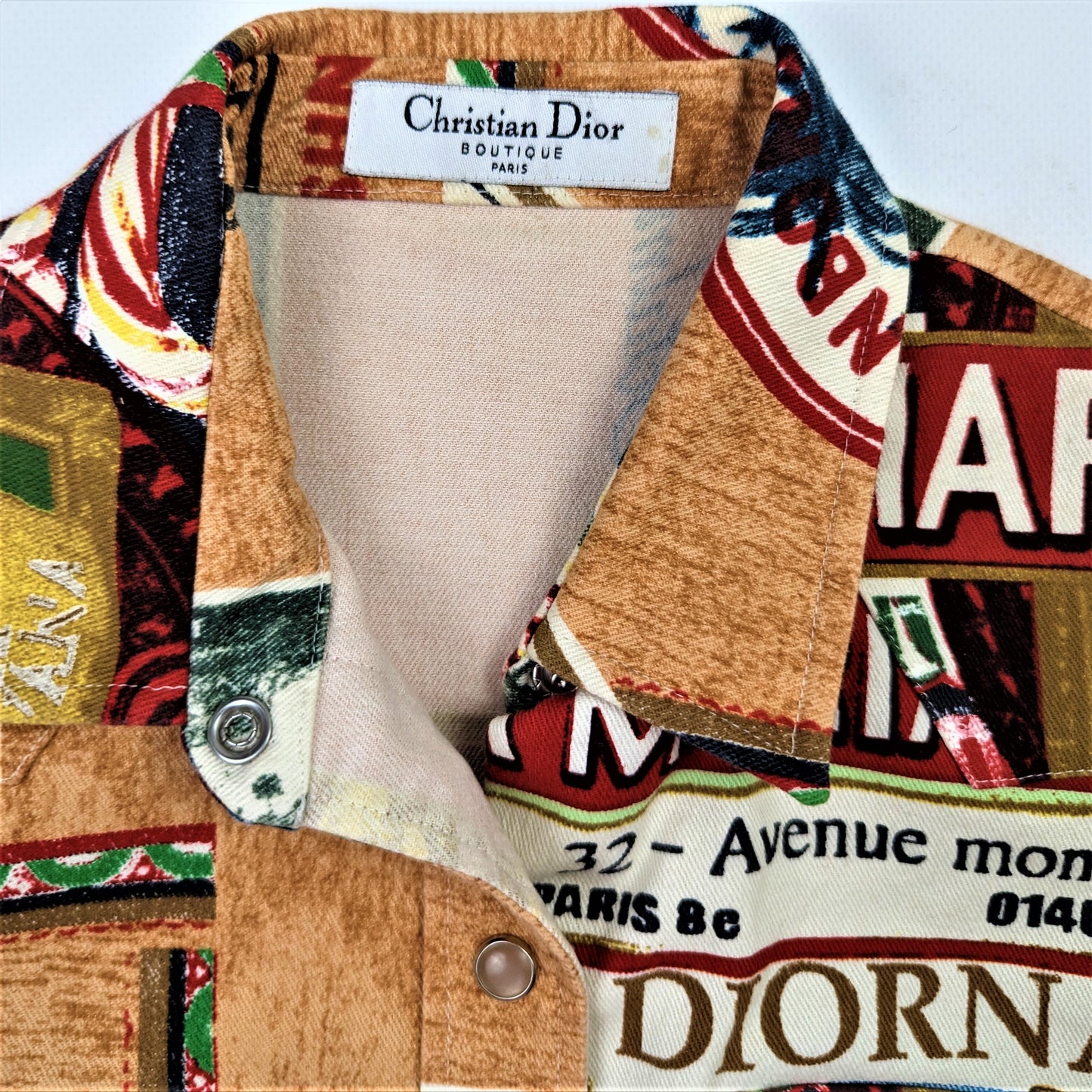 Veste chemise en jean Christian Dior John Galliano Rastafari - M/L
