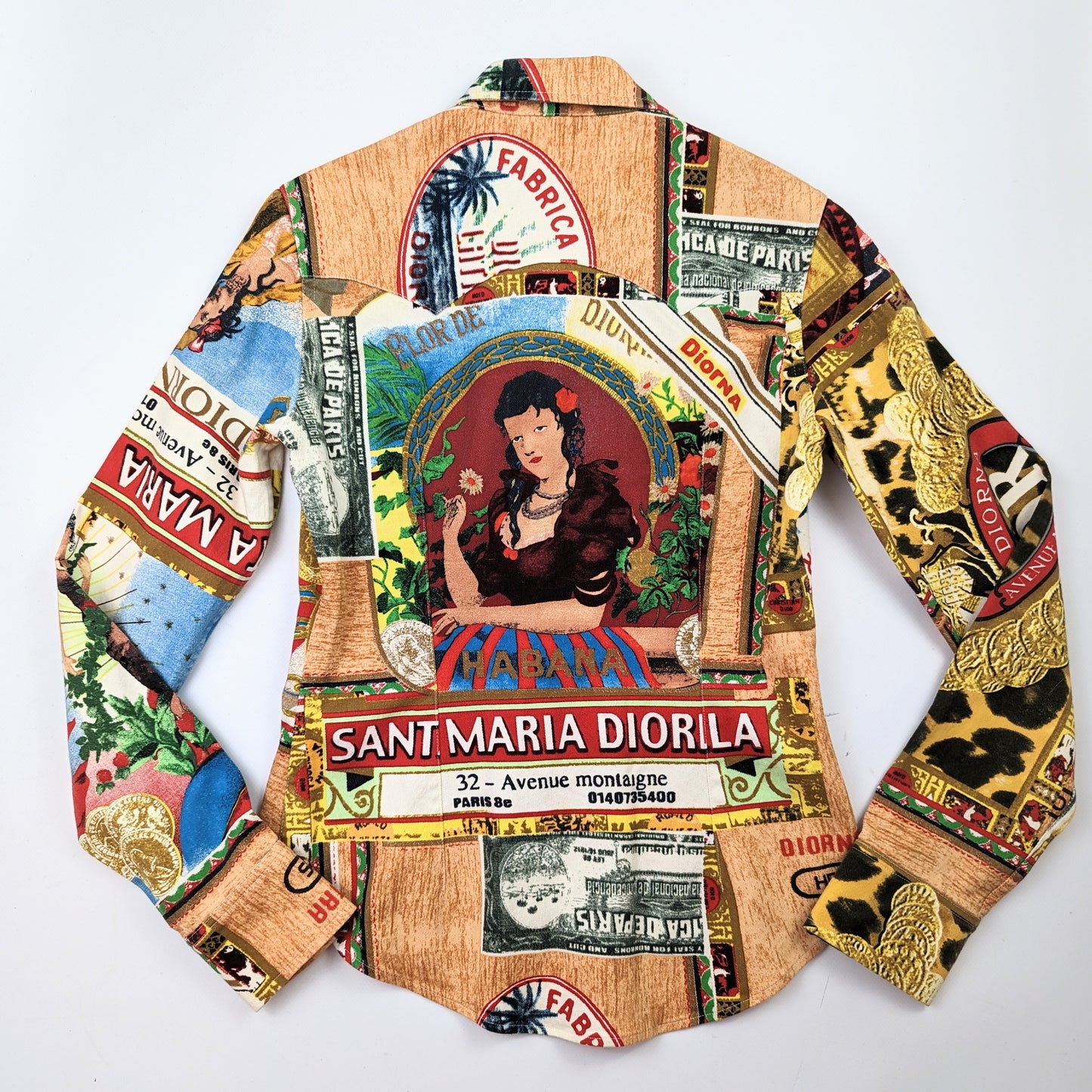 Veste chemise en jean Christian Dior John Galliano Rastafari - M/L