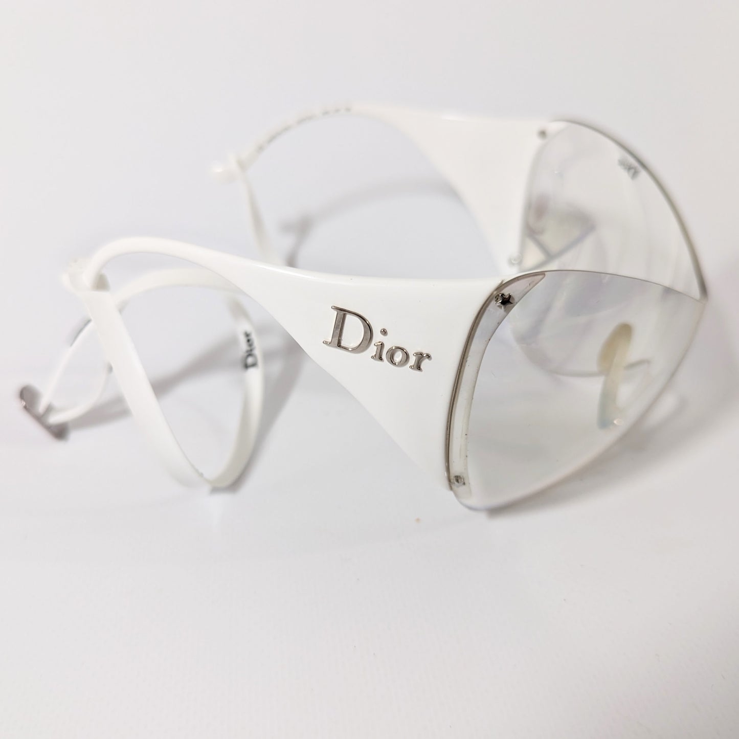 Lunettes de soleil blanches masque Dior SKI 1