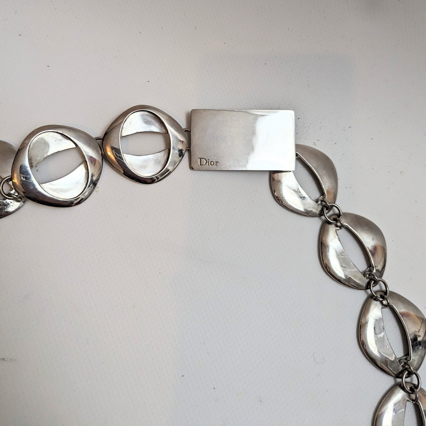 Ceinture argent Dior par Galliano