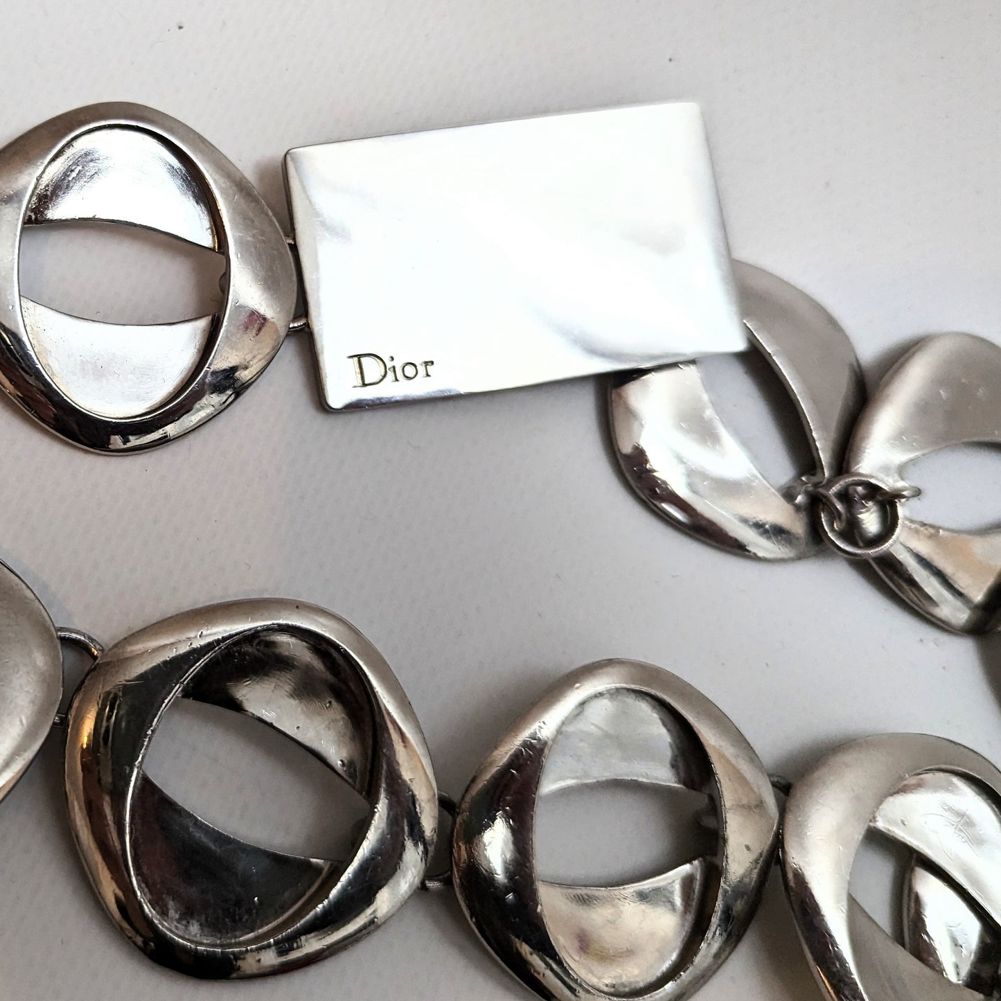 Ceinture argent Dior par Galliano