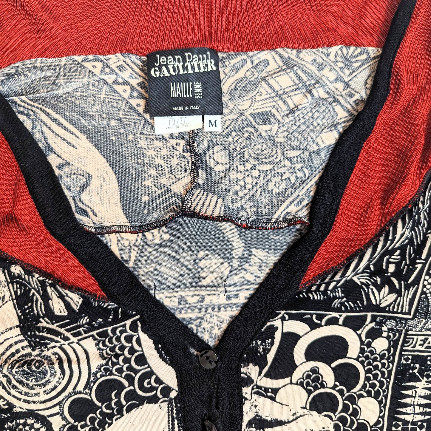 Top Jean-Paul Gaultier imprimé psychédélique - M