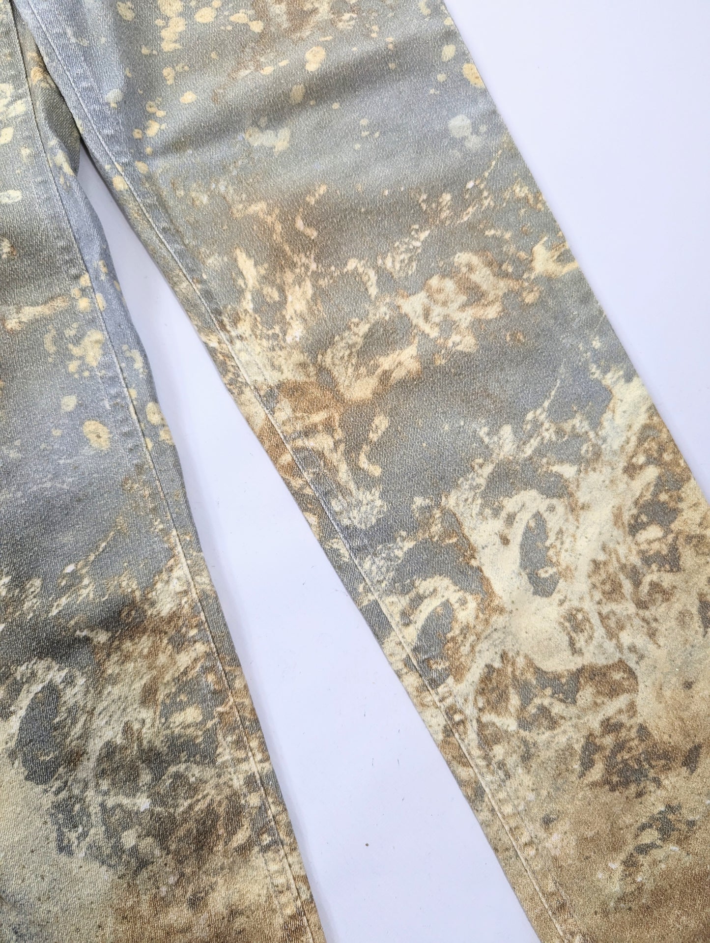 Jeans Cavalli à imprimé marbre beige - S